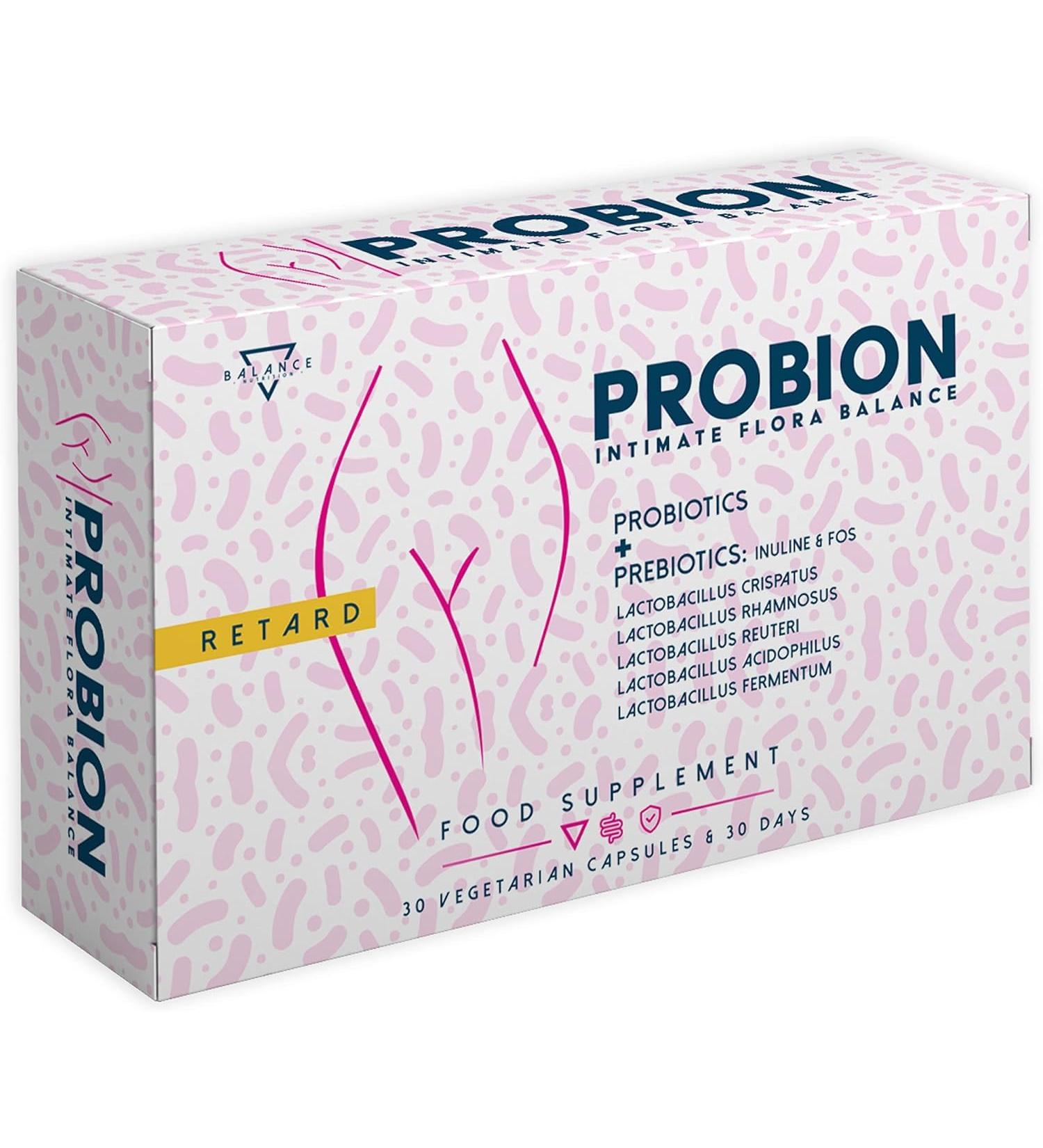 Balance Nutrition Vaginal Probiotics - Lactic Acid Bacteria Supplements for Optimal Vaginal Flora | Prebiotics | 30 Capsules - Buy Online on GoSupps.com