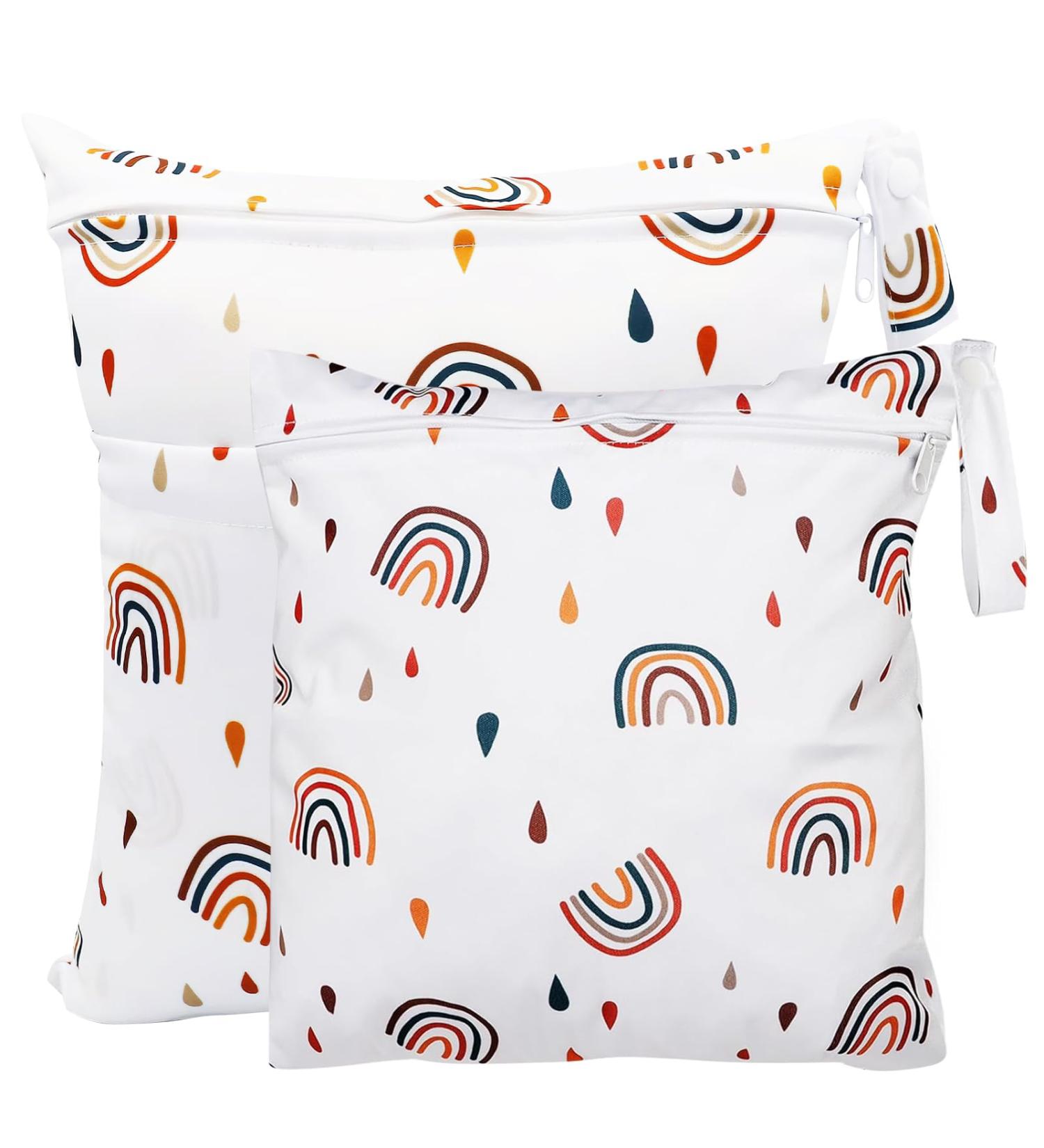 Darryy Naspocket Kindergarten Wetbag Set | Waterproof Washable Diaper Bag & Fabric Diapers | Reusable Nasal Pockets | Rainbow Design - Buy Online on GoSupps.com