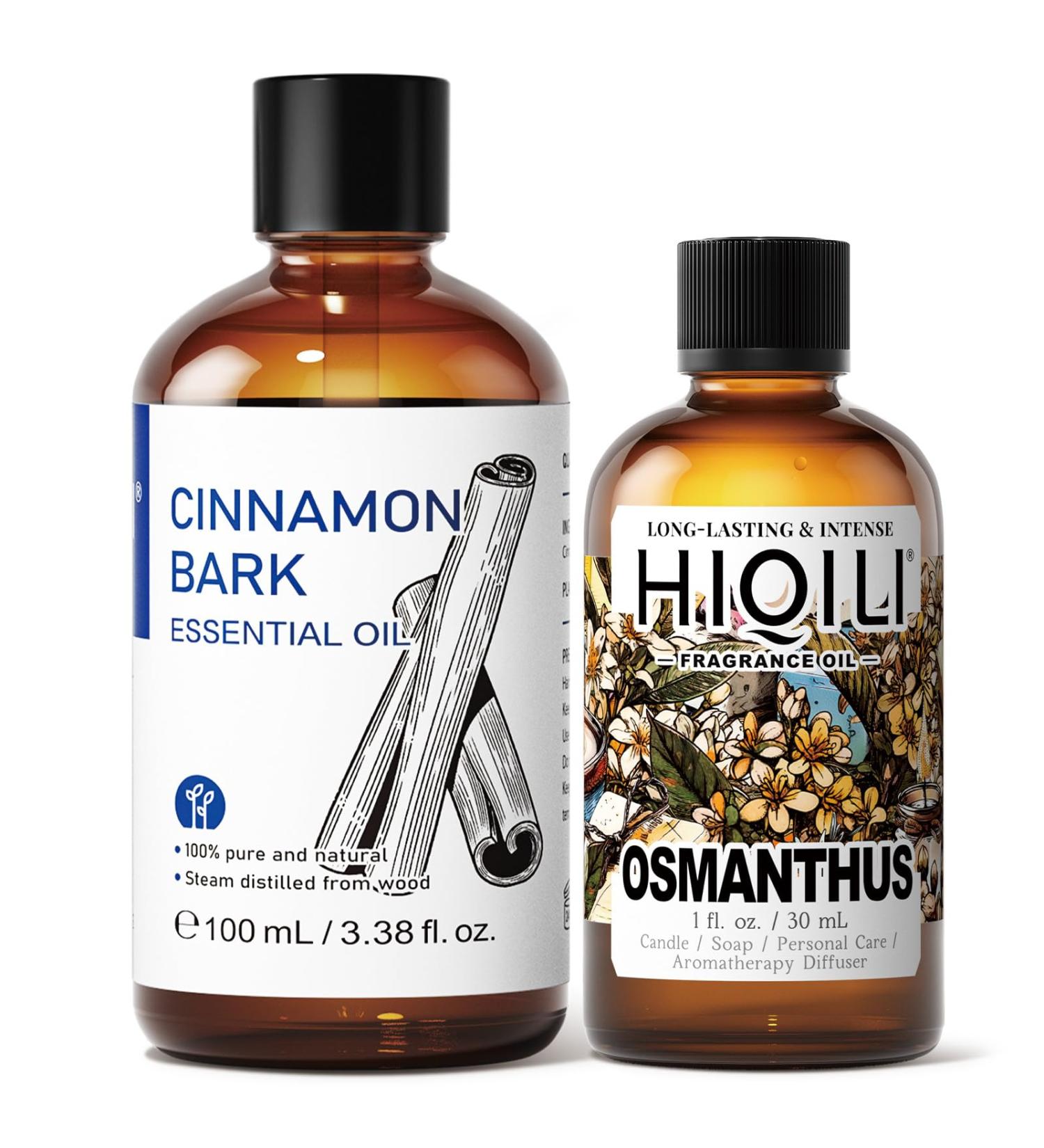 HIQILI 100ML Cinnamon Essential Oil & 30ML Osmanthus Fragrance Oil for DIY Diffuser - Buy Online on GoSupps.com