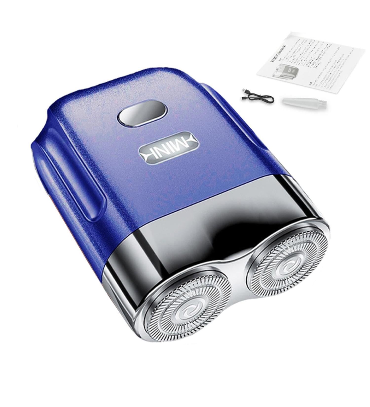 Men's Electric Shaver | Waterproof Men Shaver USB Rechargeable Quiet Automatic Beard Grooming Trimmer for Camping Business Trip Journey Blue - Buy Online on GoSupps.com