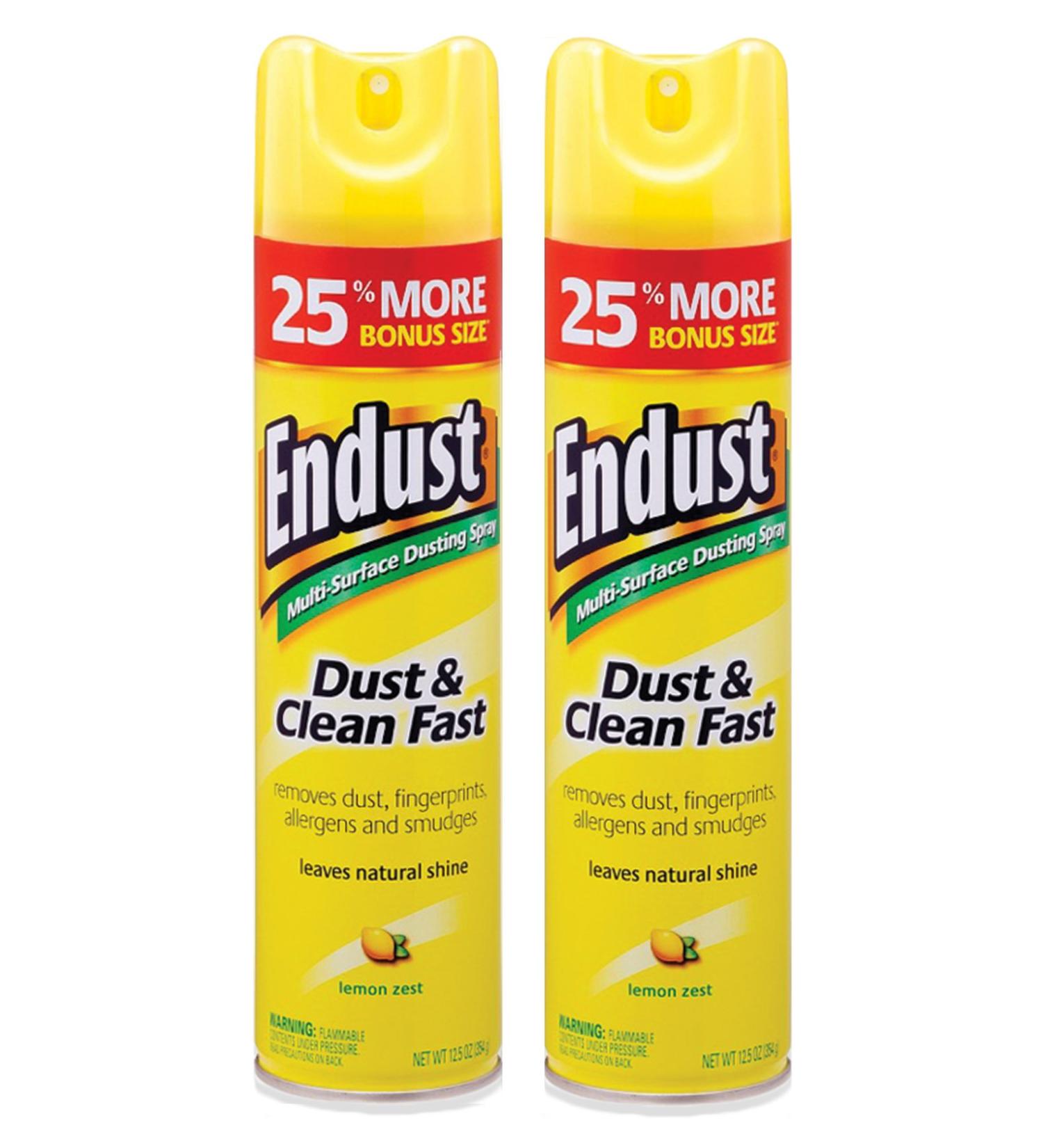 Endust Multi-Surface Lemon Zest Cleaning Spray 12.5oz (2-Pack) - Dusting and Polishing Formula - Buy Online on GoSupps.com