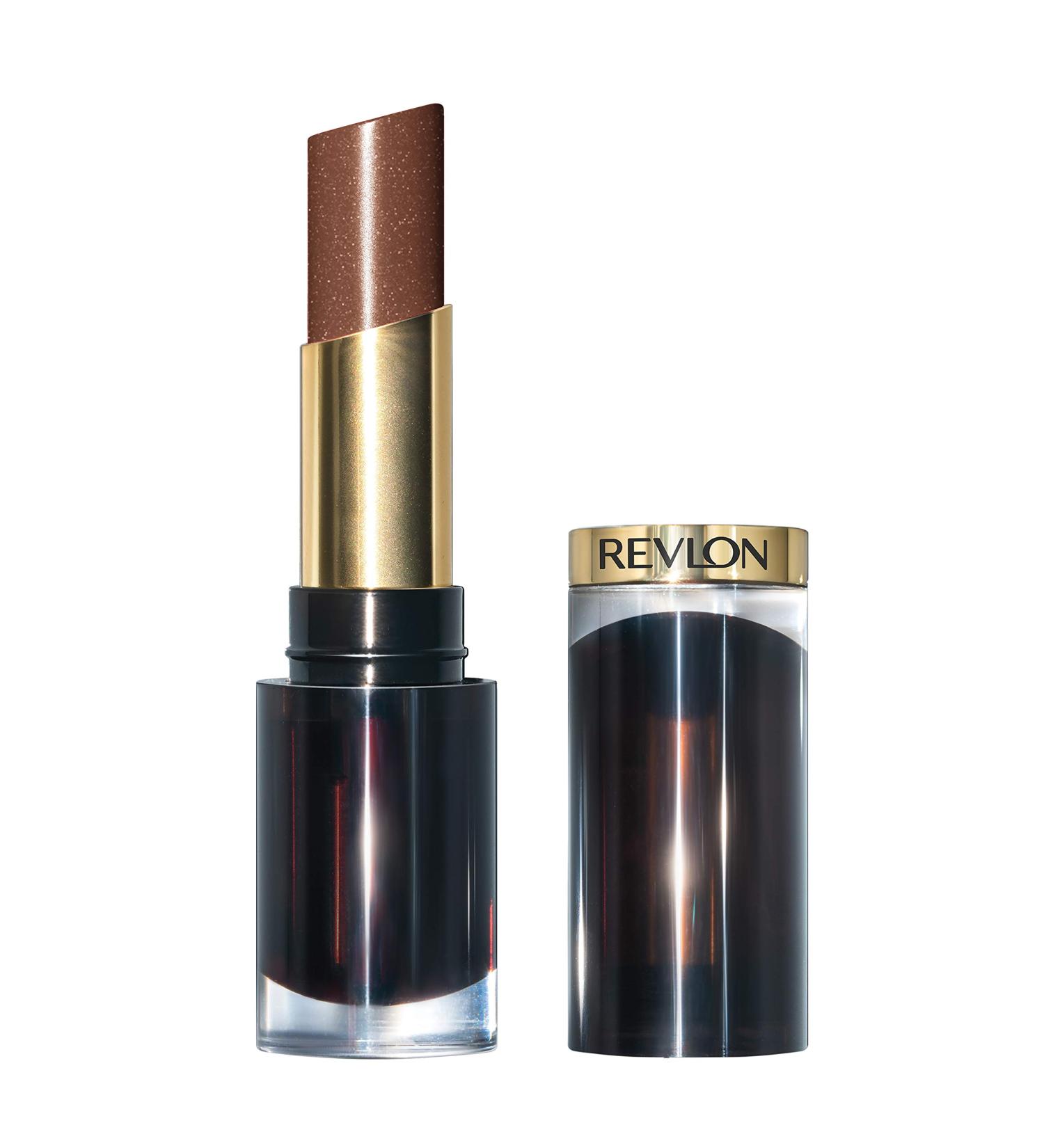 REVLON Super Lustrous Glass Shine Lipstick - Sparkling Honey (006) - Moisturizing Lip Color with Aloe, Hyaluronic Acid, and Rose Quartz - 0.15 oz - Buy Online on GoSupps.com
