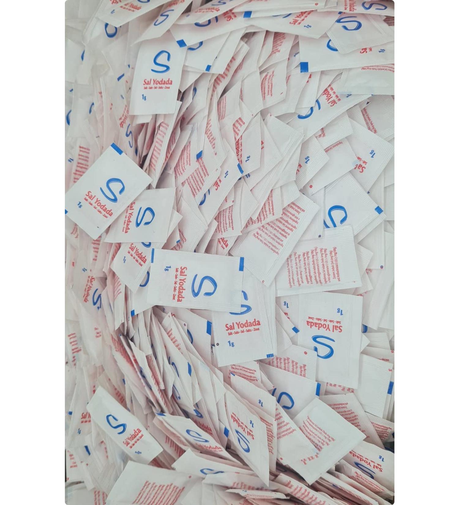 100 x Salt Yodada Individual Condiment Sachets - Handy Mini Packets