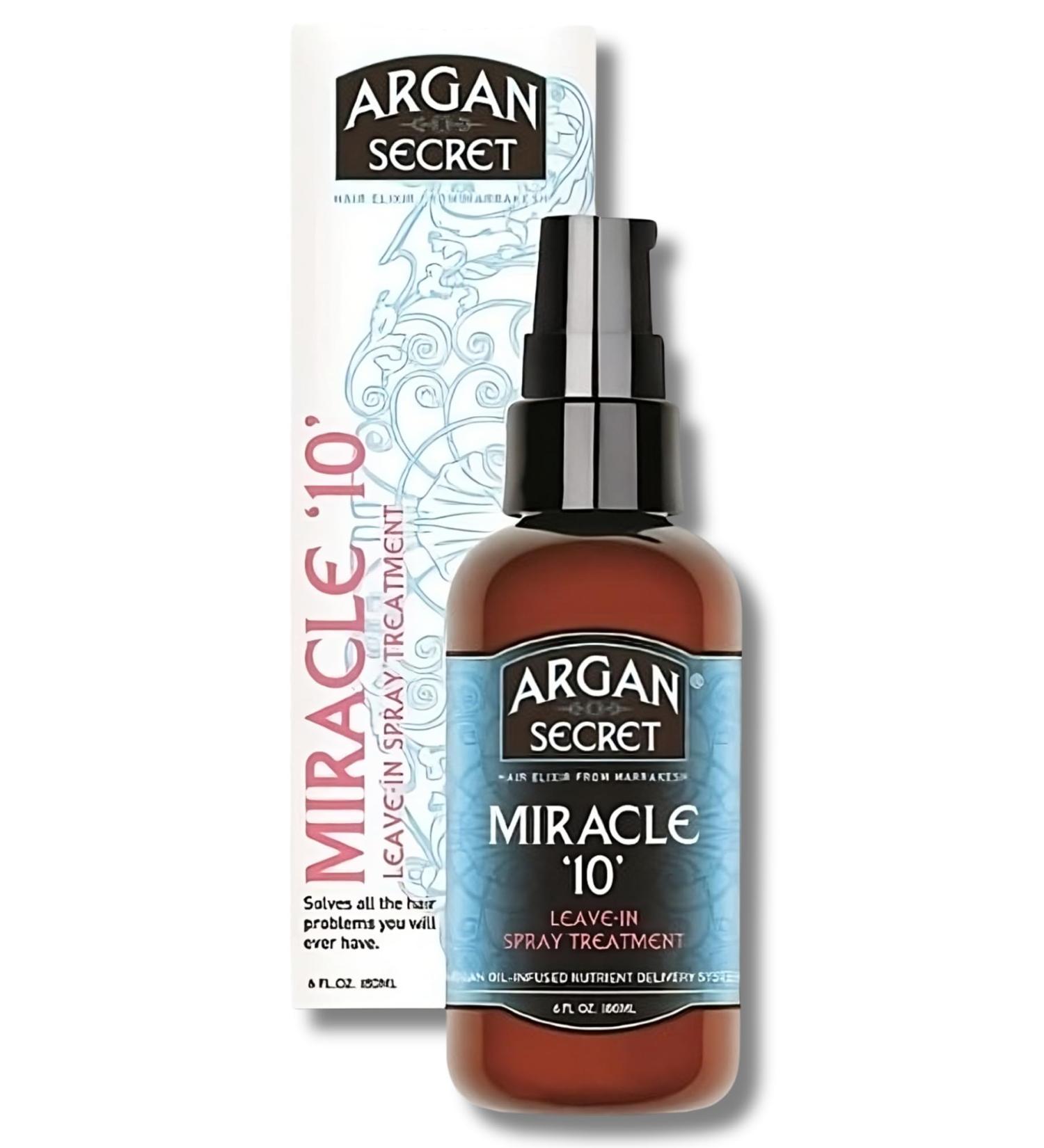Argan Secret Miracle 10 Leave-In Treatment 180ml | Moisturizing Care for All Hair Types - International Shipping Available - Buy Online on GoSupps.com