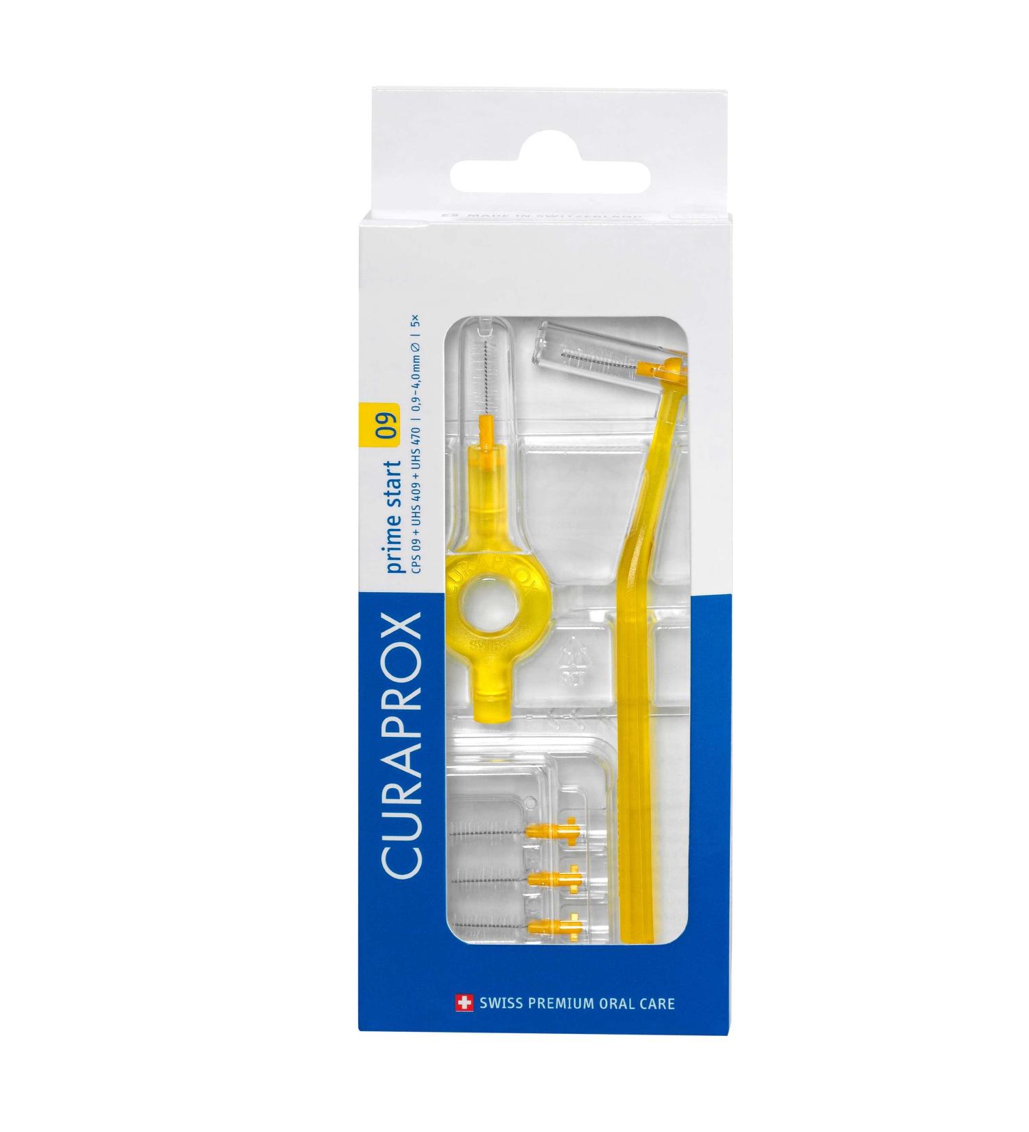 Curaprox Interdental Brush Set CPS 09 Prime Start - 5 Brushes 0.9mm Yellow - Effective Dental Care for Healthy Teeth - Buy Online on GoSupps.com