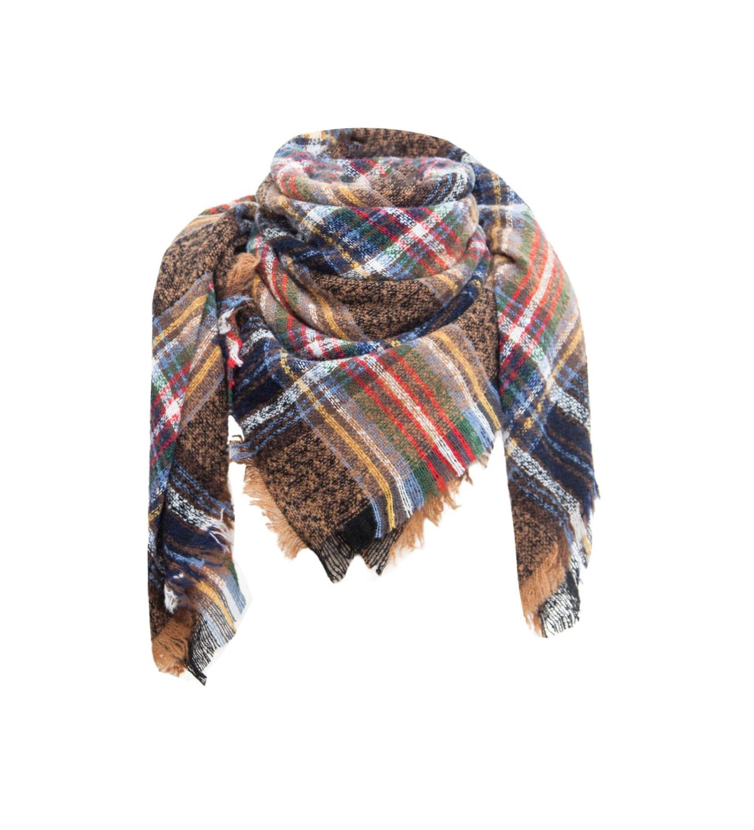 Shop Triangular Women's Scarf | Autumn Poncho for Cold Weather | One Size Khaki - Buy Online on GoSupps.com