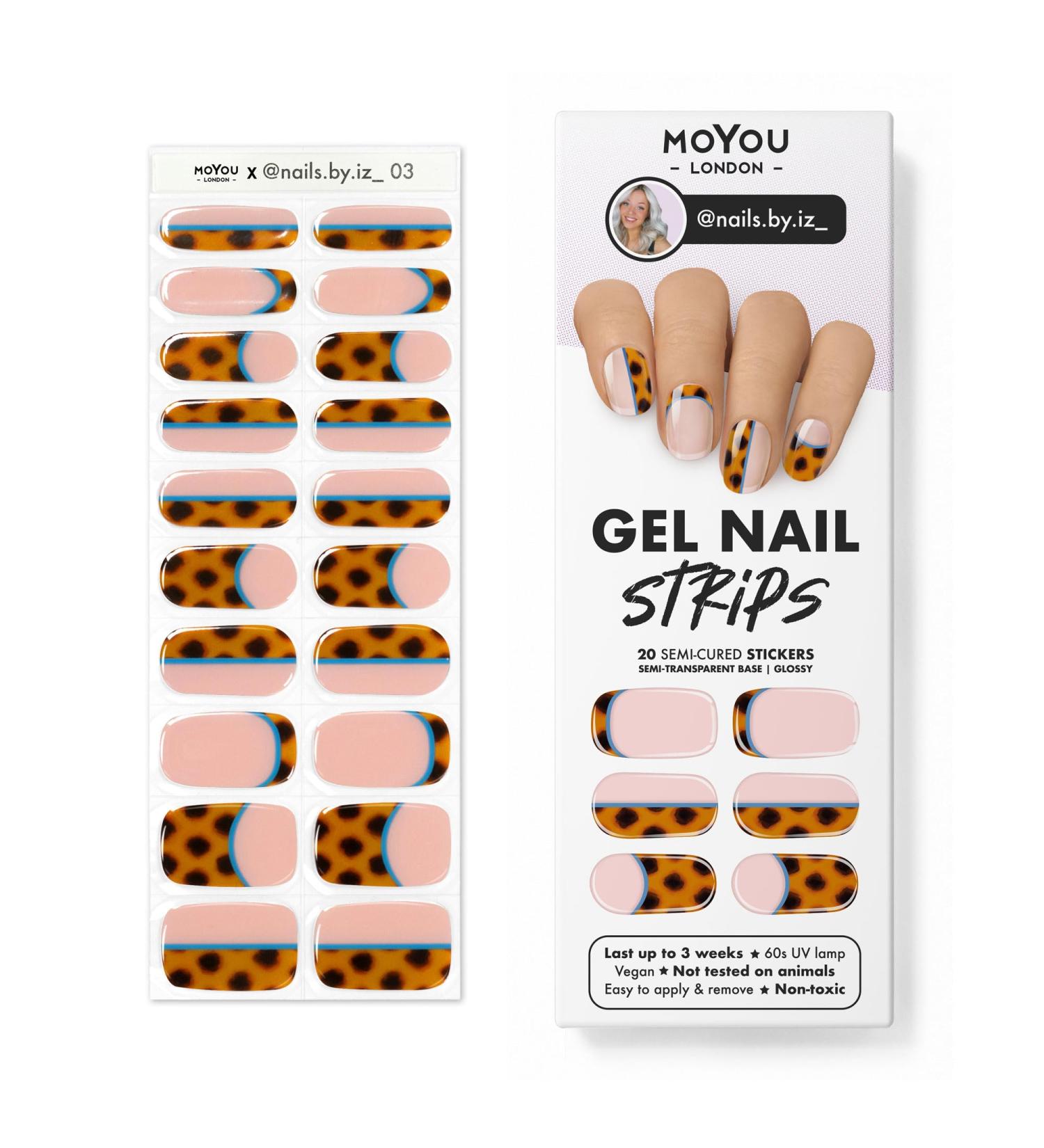 MOYOU LONDON Gel Nail Strips 20 Pc + Free UV Lamp | Salon-Quality Manicure - nails.by.iz_ 03 - Buy Online on GoSupps.com