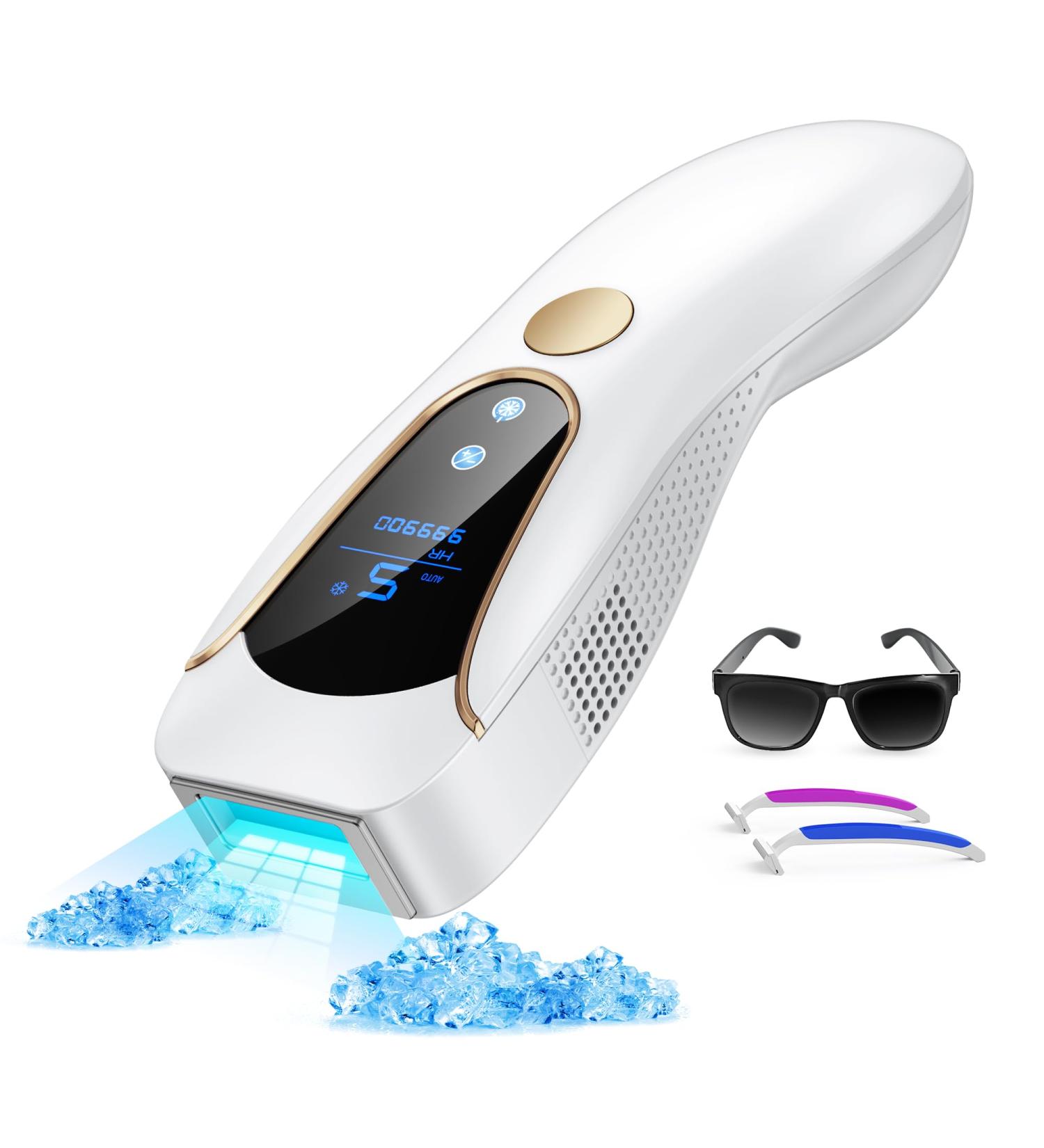 AMINZER IPL Laser Hair Removal with Cooling System 3-in-1 Function HR/SC/RA 999 900 Flashes 9 Energy Levels Painless Hair Removal Device for Face Armpits Legs Arms Bikini Line White-new - Buy Online on GoSupps.com