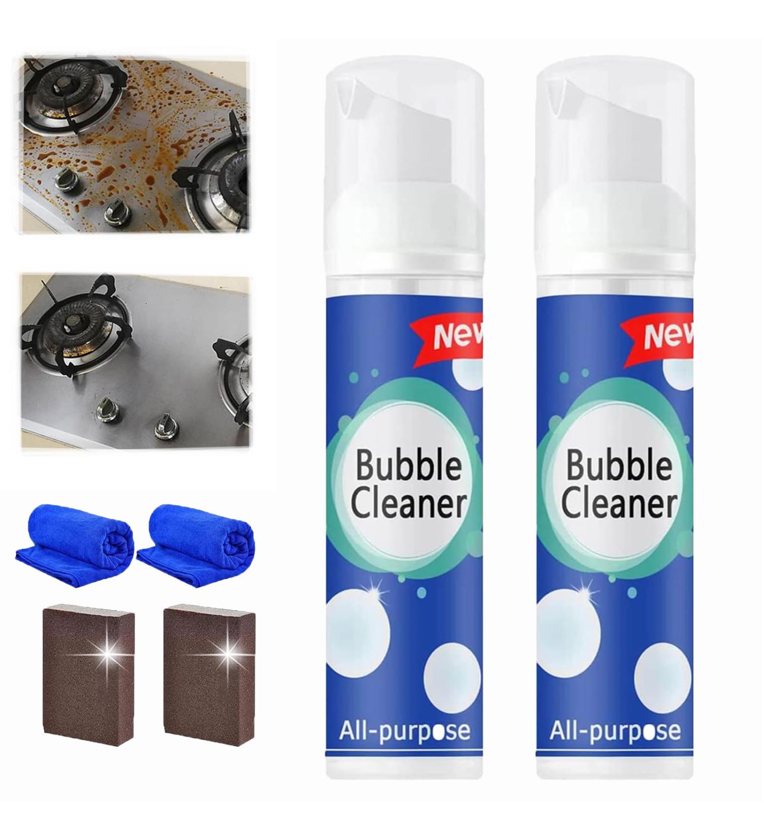 Bubble Power Cleaner Bubble Cleaner Foam Spray Powerful Stain Removing Foam Cleaner Bubble Cleaner Bubble Cleaner Foam Stubborn Grease & Grime Remover (100ml * 2) - Buy Online on GoSupps.com