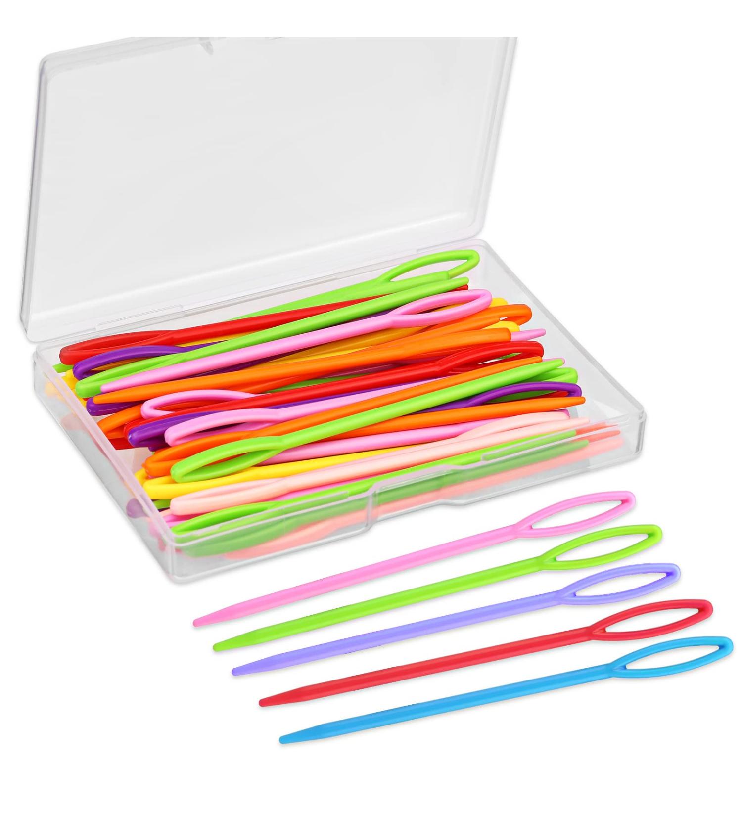 50PCS Large Eye Plastic Yarn Needles for Kids - 3.54inch Plastic Needles for Yarn and Craft - DIY Sewing and Handmade Crafts - Buy Online on GoSupps.com