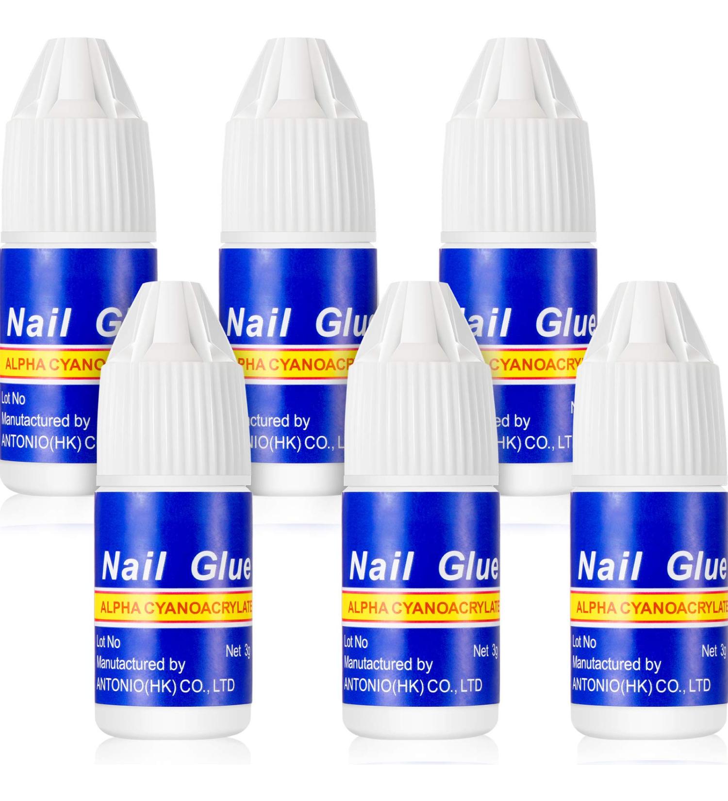 Nail Glue - 6 Pieces Quick Adhesive for False Nails | Beauty Nail Tip Glue for Repair & Application - Buy Online on GoSupps.com