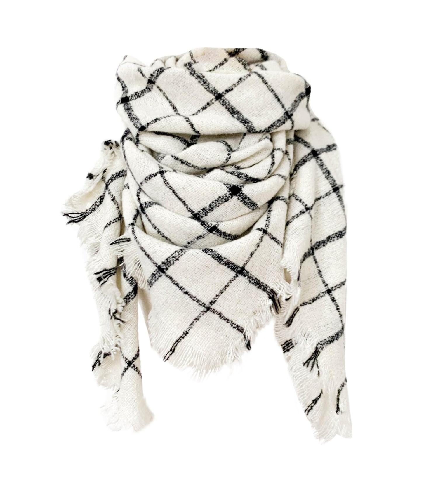 Buy Women's Triangular Cashmere Scarf with Button - Beige Knitted Neck Warmer & Cape International Shipping Available - Buy Online on GoSupps.com