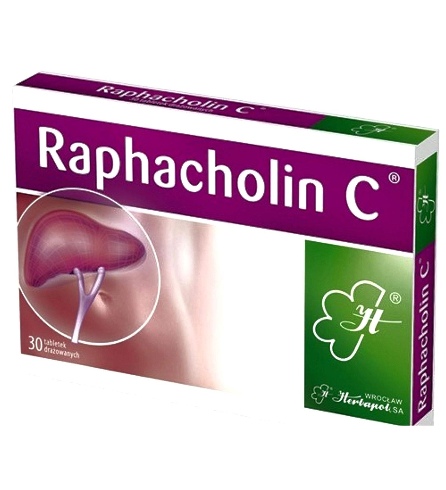 Raphacholin C N30 Tablets - for Liver Detox Cleanse Regeneration Support Constipation Relief 100% Natural Digestion aid Stomach Pain Bloating Gas Flatulence Acid Reflux Heartburn Treatment