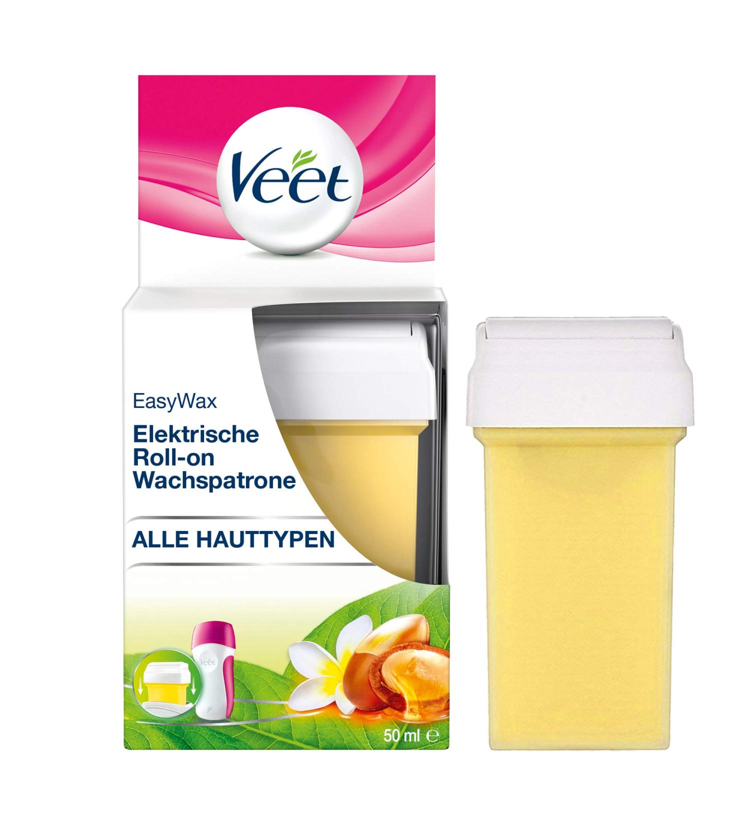 Veet Easywax Refilling Cartridge for Electric Roll-On Warm Wax Devices | 50 ml | All Skin Types | International Shipping - Buy Online on GoSupps.com
