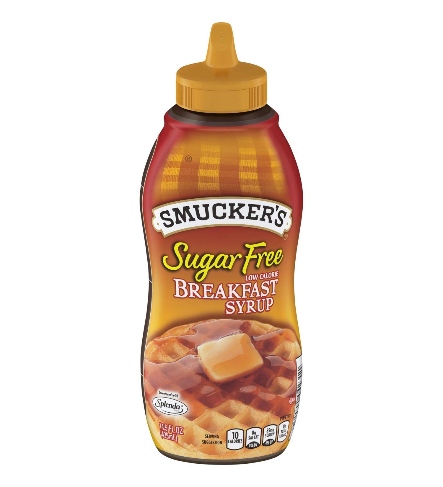 Smucker's Sugar Free Breakfast Syrup 14.5oz - Delicious and guilt-free syrup for a healthier breakfast option - Buy Online on GoSupps.com