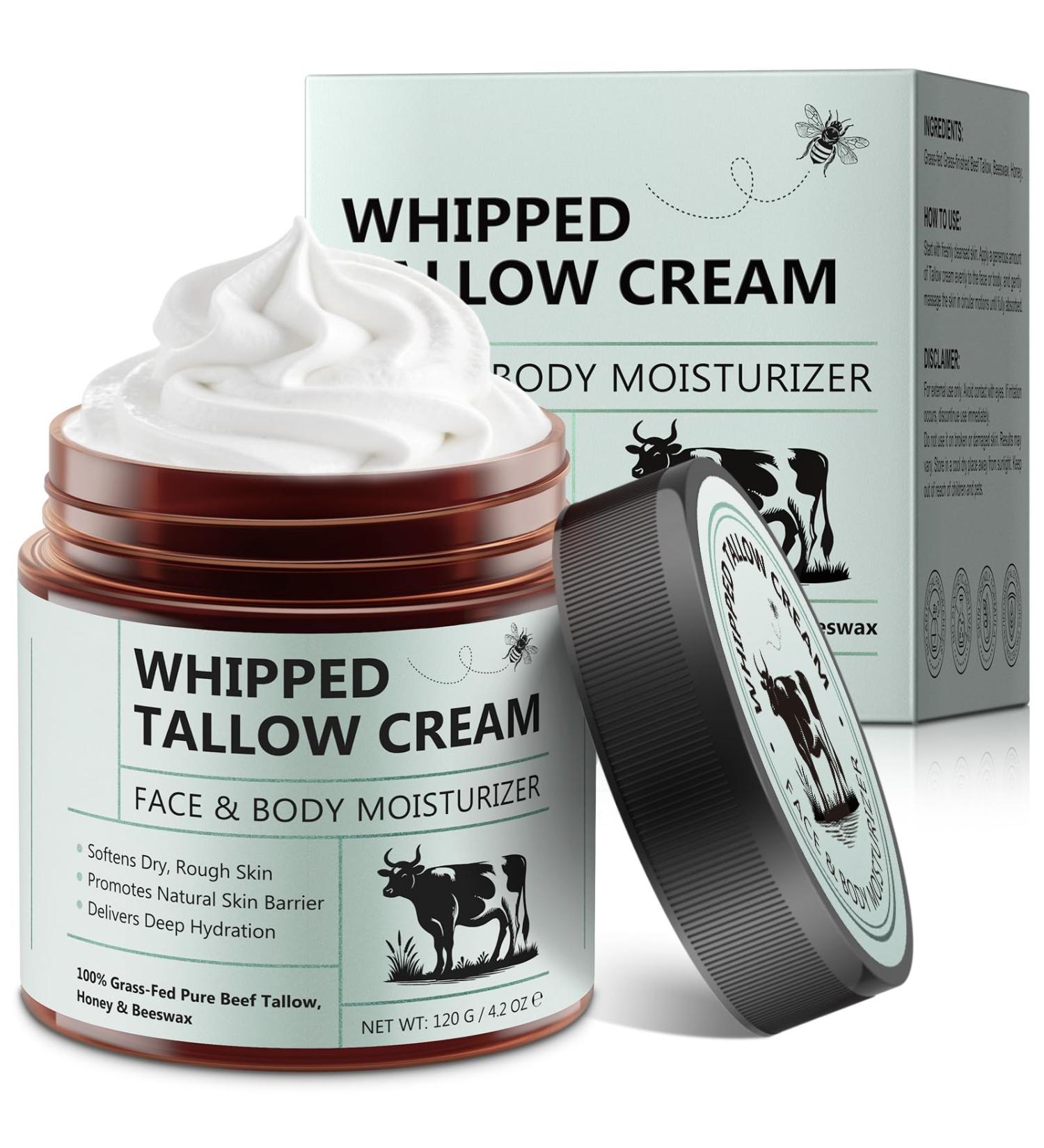 WHLH & WELL-BEING Beef Tallow for Skin Beef Tallow and Honey Balm All-Natural Ingredient Moisturizer for Face & Body Skin Care 1Pack - Buy Online on GoSupps.com