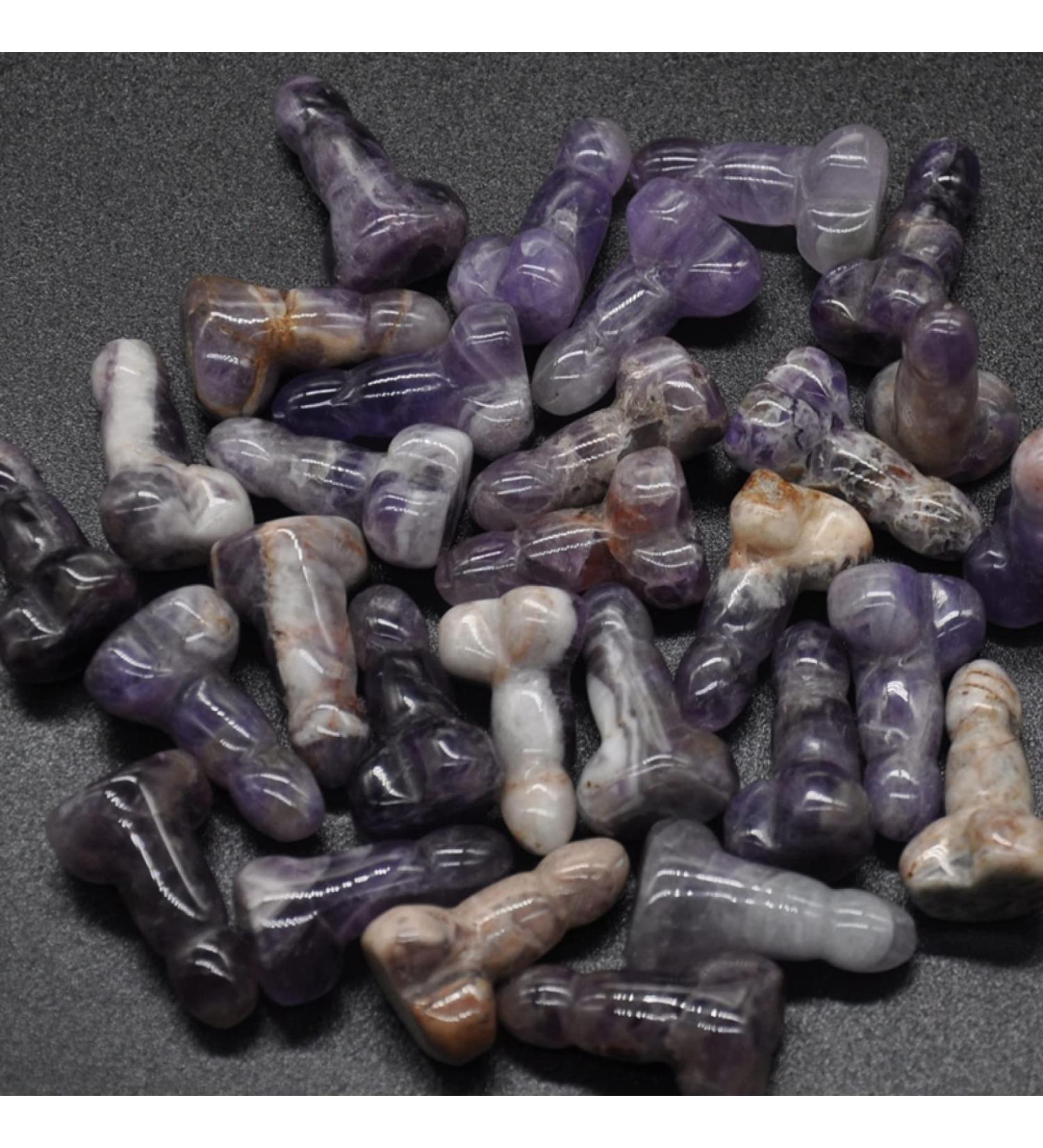 1" Crystals and Healing Stones Mini Natural Lapis Lazuli Rhodonite Amethyst Penis Polished Statue Carved Handmade Gifts Reiki Energy 1pc Natural Stones (Color : Amethyst Size : 1 PC) - Buy Online on GoSupps.com