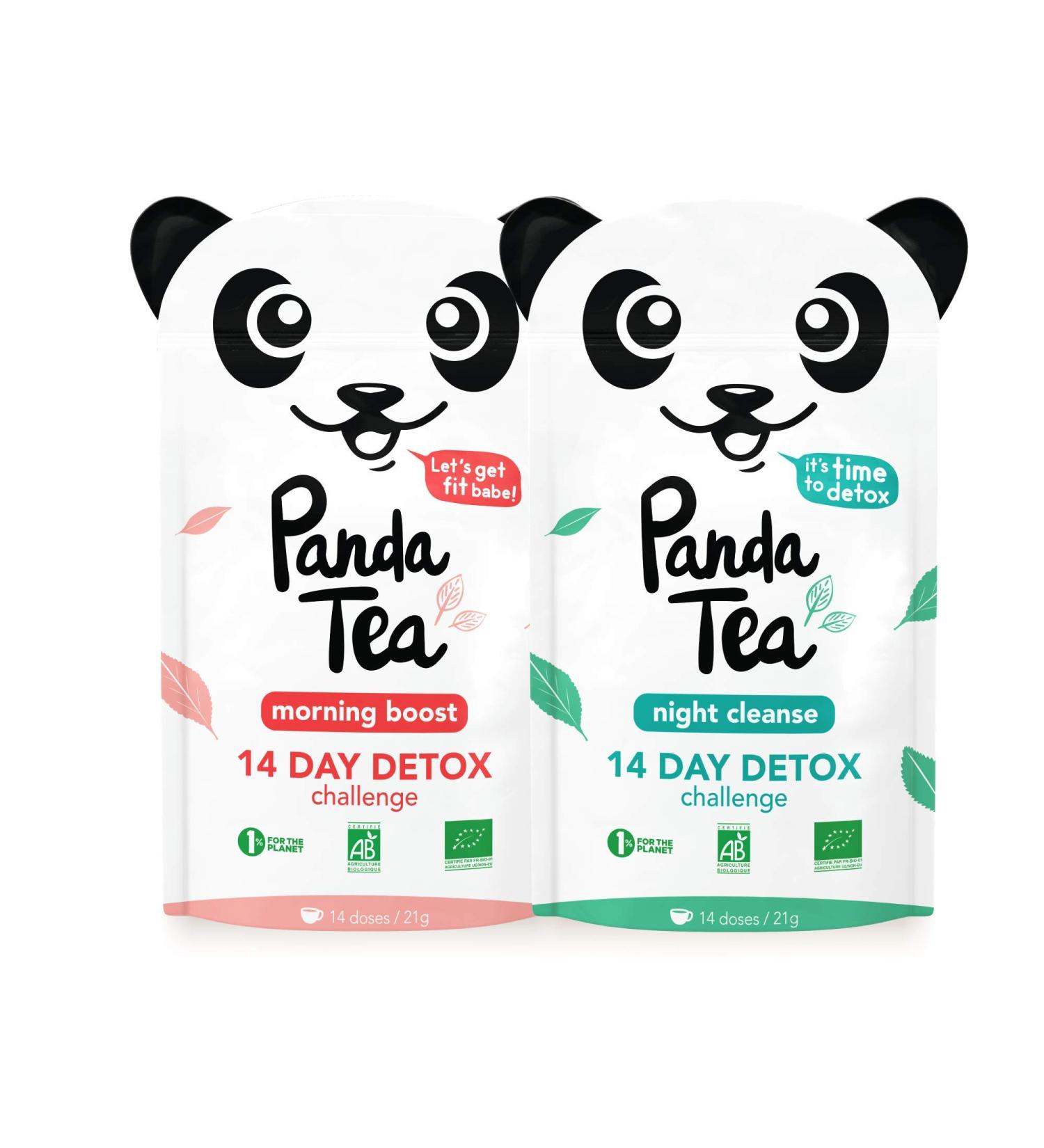  Panda Tea Panda Tea - Organic Detox Tea and Infusion - 28 Cotton Tea Bags - 14-Day Challenge - Certified Organic - Buy Online on GoSupps.com