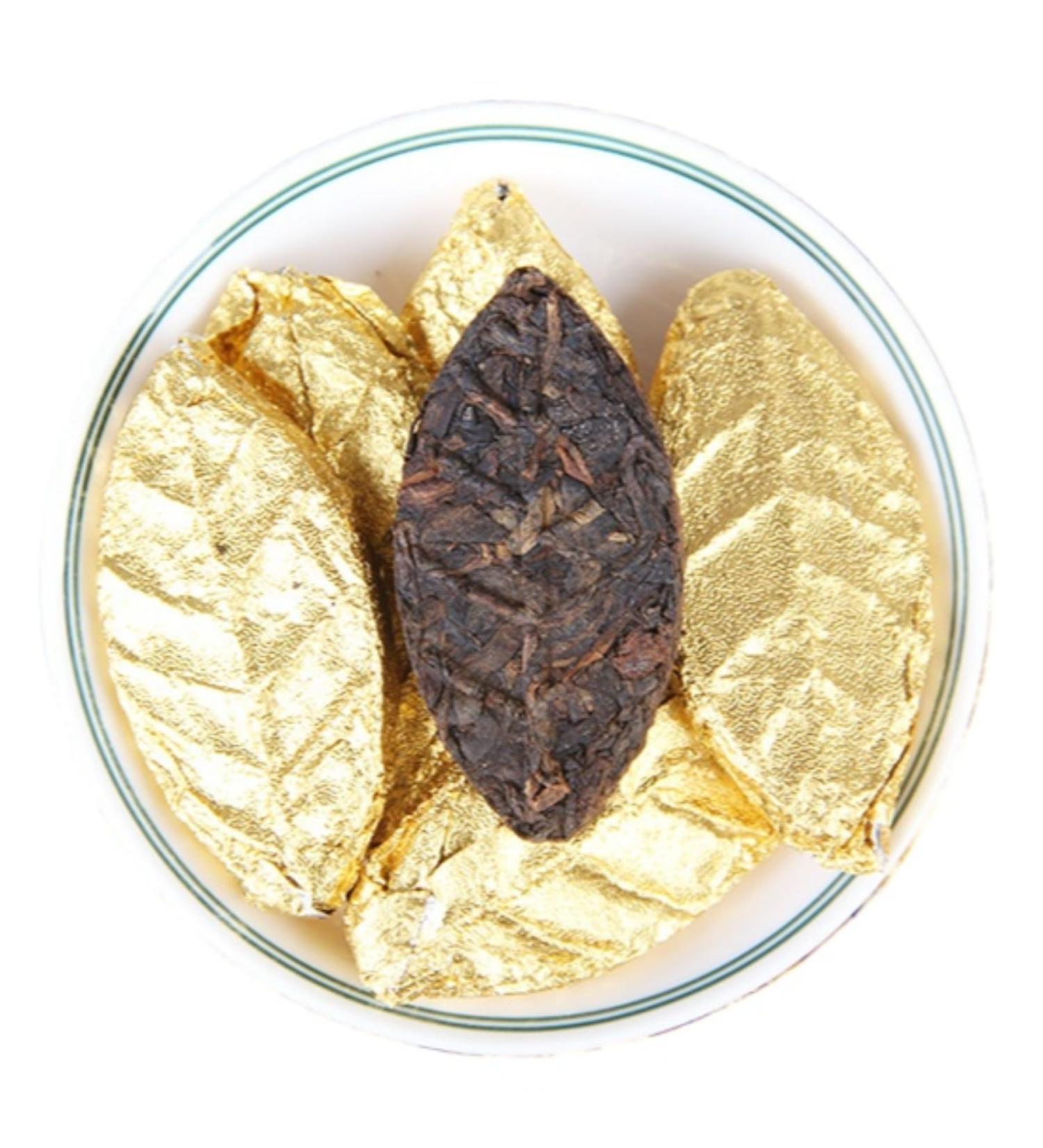 HQZM Ancient Tree Golden Leaf Puer Ripe Tea From Menghai Tea Area Yunnan 500g1764oz Choice Of Quality - Buy Online on GoSupps.com