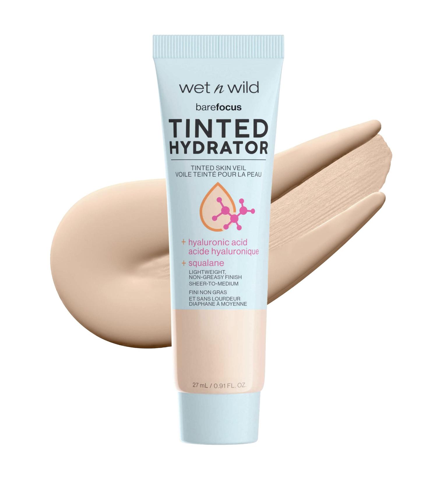 Wet n Wild Bare Focus Tinted Hydrator - Matte Finish Light Medium Makeup with Hyaluronic Acid - Sheer to Medium Coverage - Buy Online on GoSupps.com