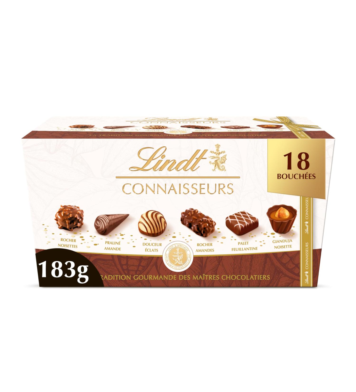 Lindt - Box of CONNAISSEURS Chocolates - Assortment of Pralines and Gianduja 183g - Buy Online on GoSupps.com