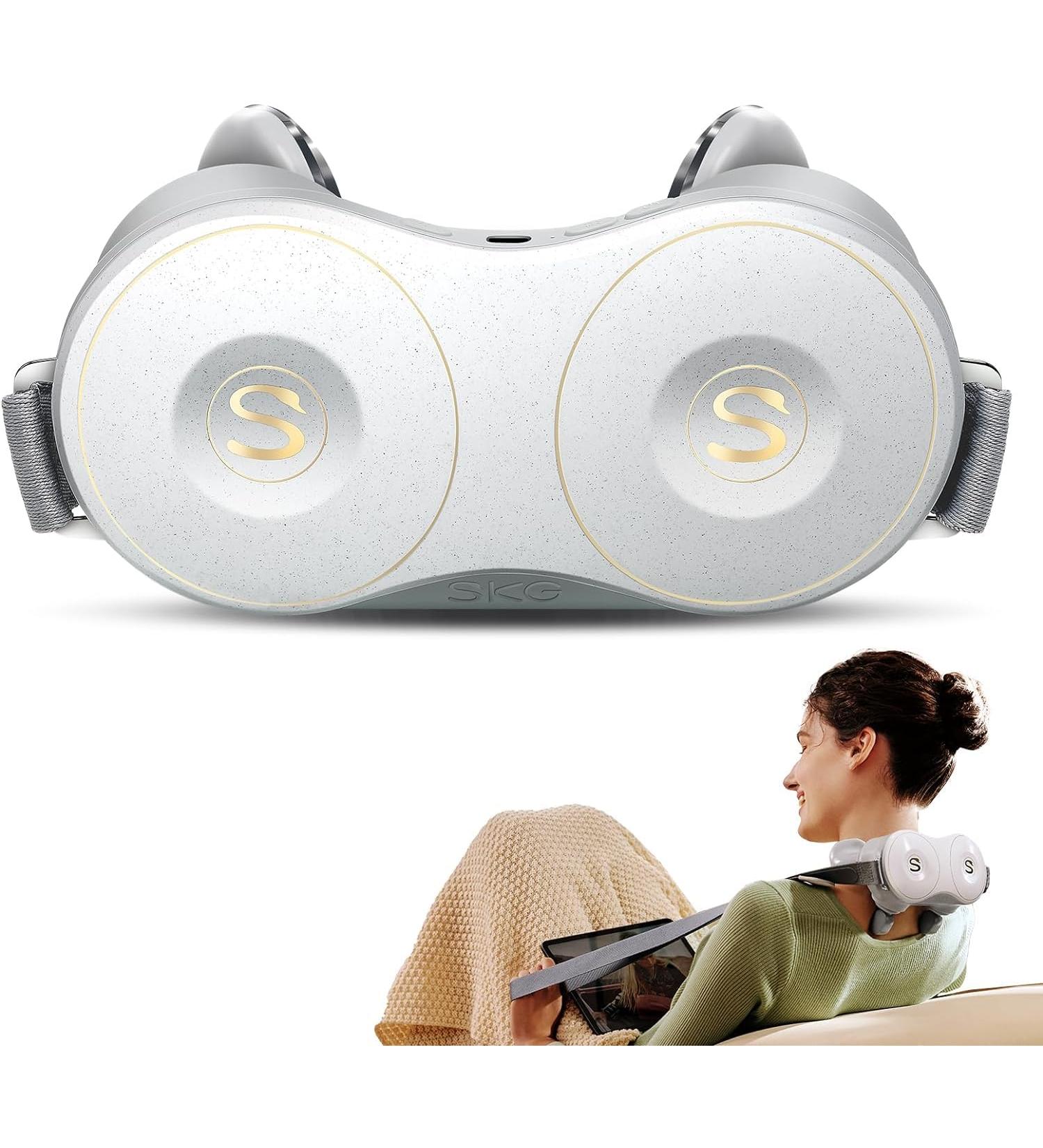 SKG H7 Shiatsu Neck Massage Device - Deep Tissue Relief with Heat | 4D Electric Kneading 4 Heating Levels & Massage Modes | Ideal for Pain Relief - Perfect Gift for Moms - Buy Online on GoSupps.com
