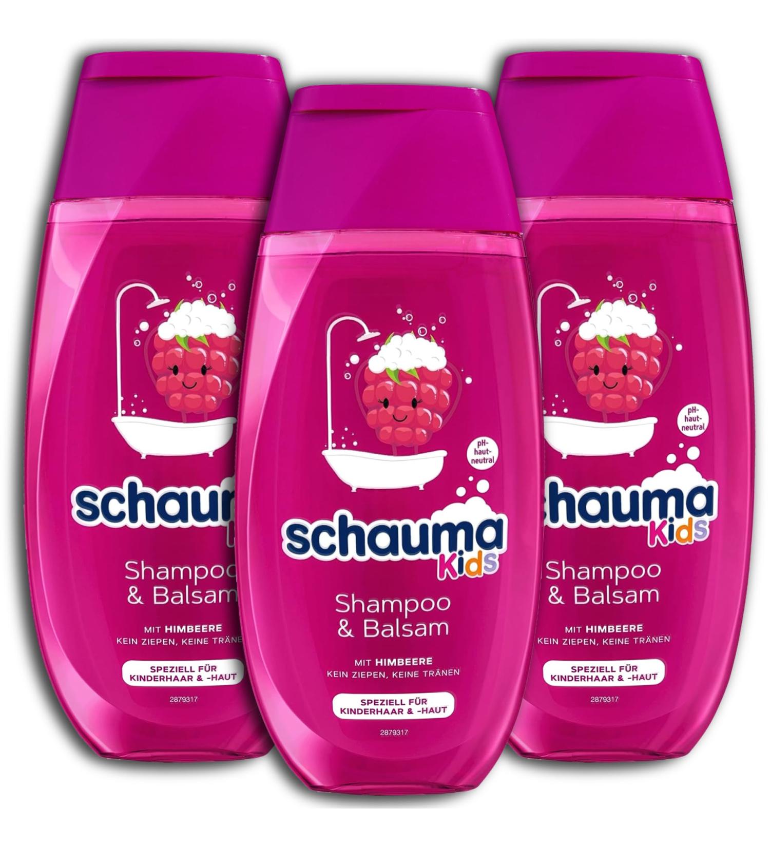 topDeal Schauma Kids Set of 3 Raspberry Shampoos and Conditioners 3 x 250 ml