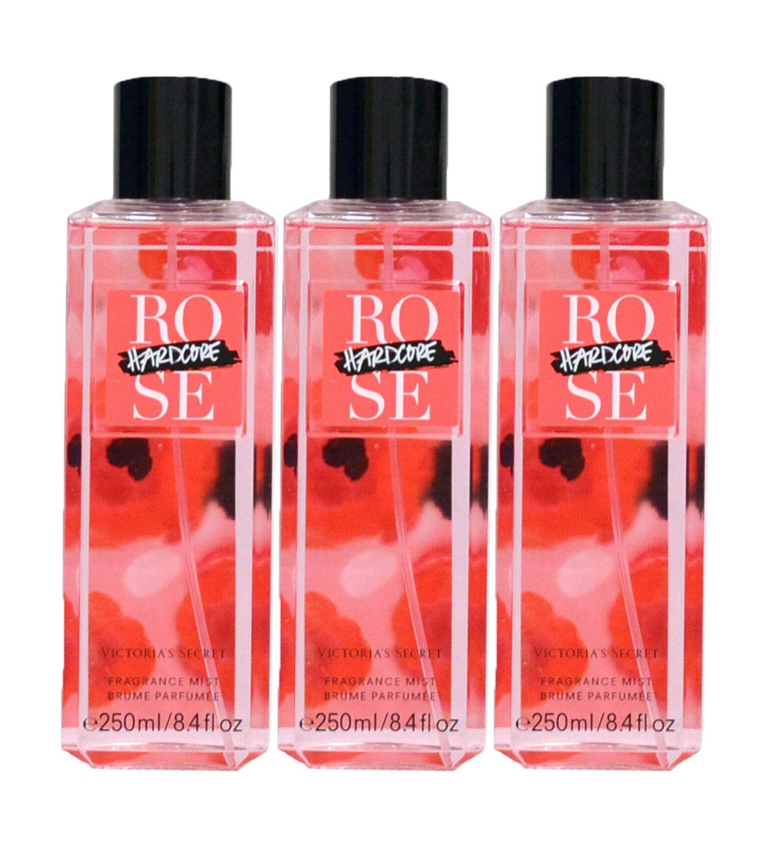 Victoria's Secret Lot of 3 Fragrance Mist 8.4 Fl Oz Each (Hardcore Rose)