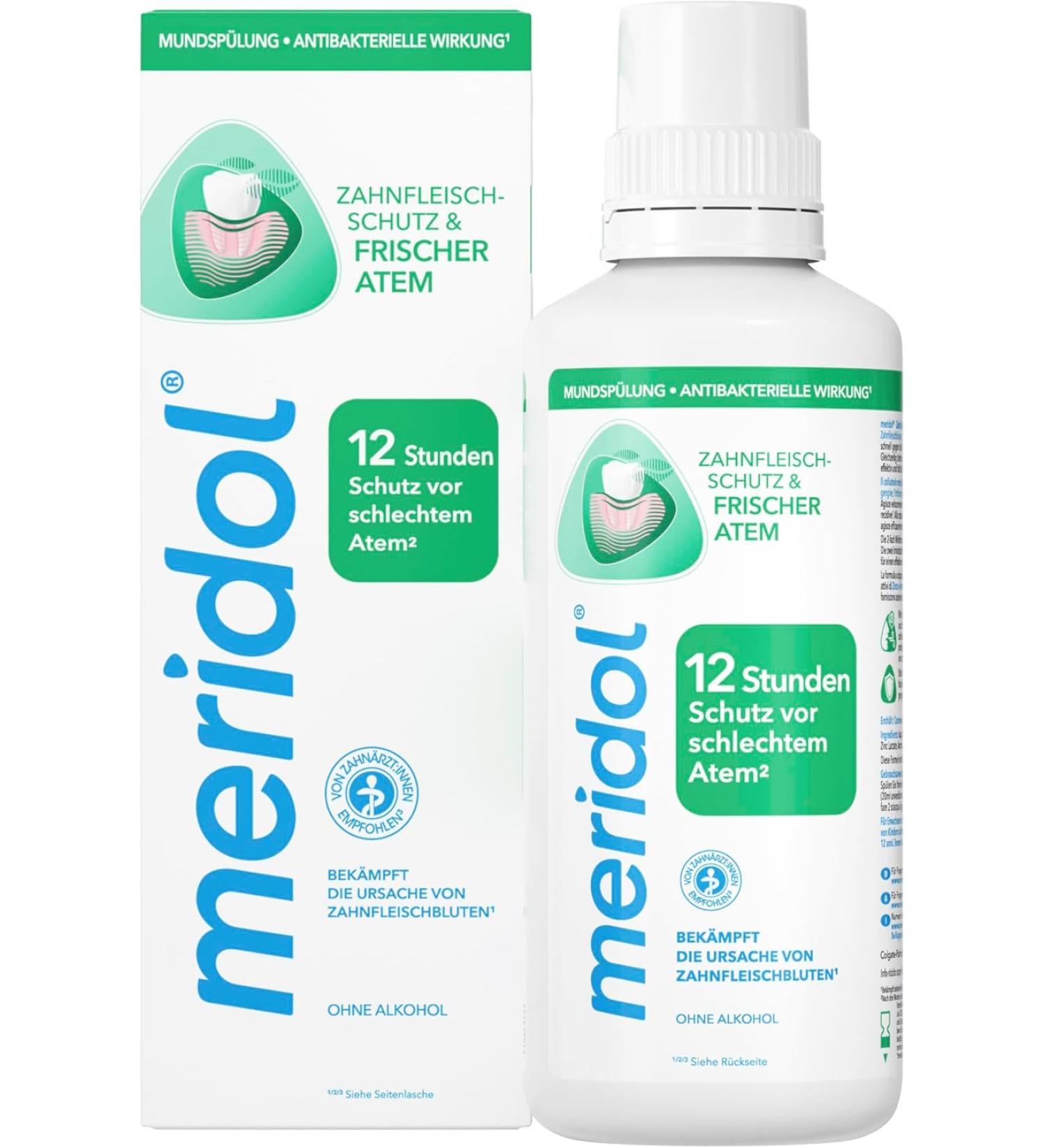Meridol SAFER BREATH Mouthwash 400 ml | Freshens Breath & Supports Oral Health | International Shipping Available - Buy Online on GoSupps.com