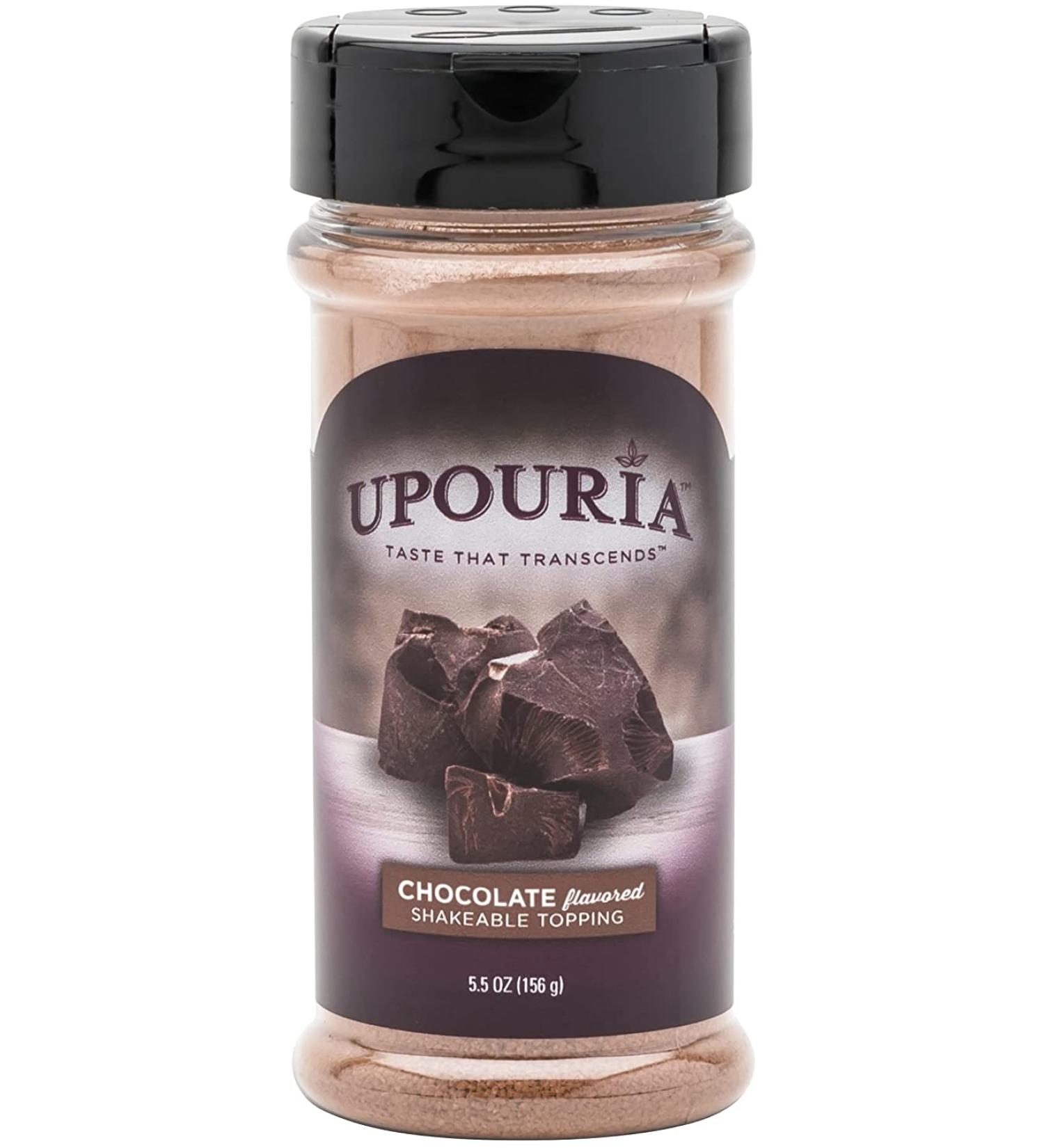 Upouria Chocolate Shakeable Topping - 5.5oz Jar | Delicious Ice Cream and Dessert Topping - Buy Online on GoSupps.com