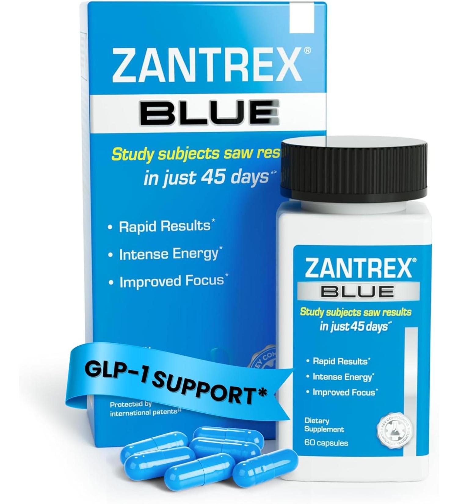 Zantrex Blue - Weight Loss Supplement Pills - Weight Loss Pills - Weightloss Pills - Dietary Supplements for Weight Loss - Lose Weight Supplement - Energy and Weight Loss Pills - 84 Count - Buy Online on GoSupps.com