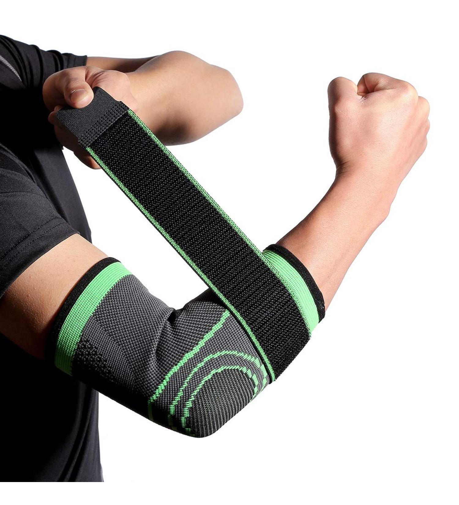 Tennis Elbow Brace for Pain Relief & Recovery | Adjustable Compression Sleeves - 2 Pack for Men & Women | International Shipping - Buy Online on GoSupps.com
