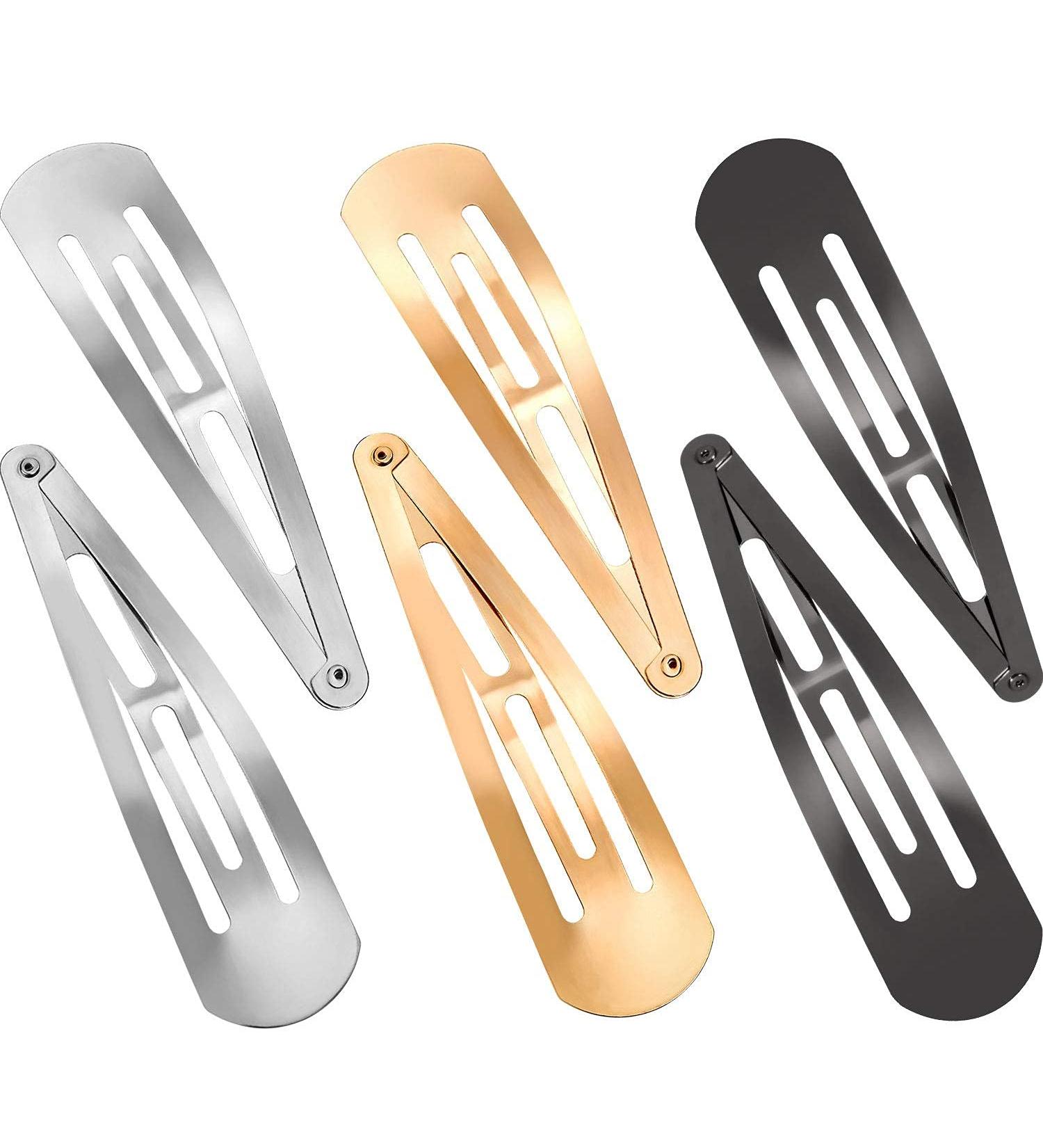 30-Piece 4 Inch Snap Hair Clips for Women - Metal Snap Barrettes for Thin Hair - Large No-Slip Hair Pins - Girls & Women Hair Accessories - Buy Online on GoSupps.com
