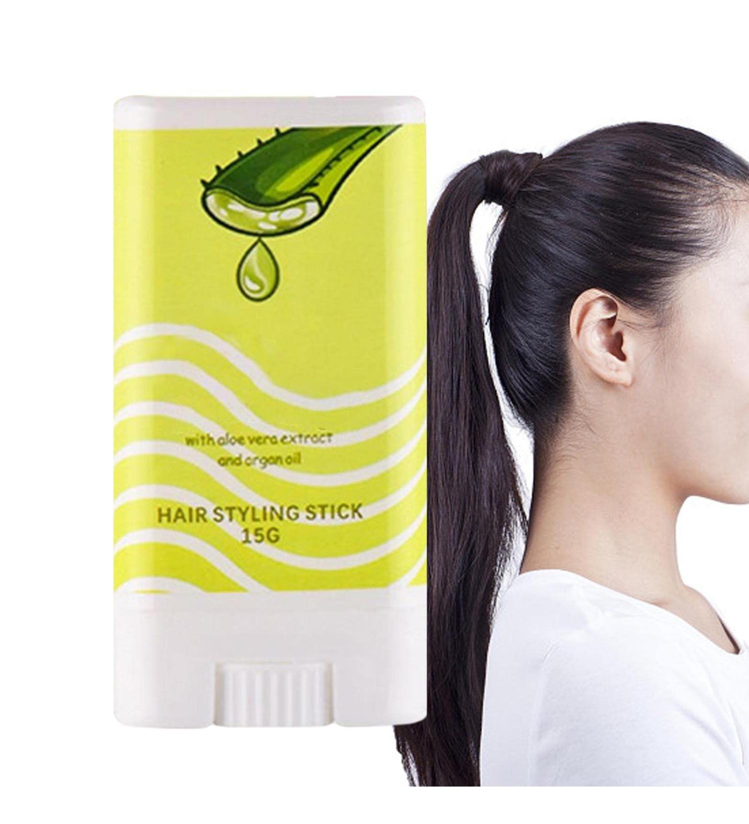 Wax Stick for Hair | Hair Styling Wax Stick Slick Stick - Natural Pomade Wax for Unruly Hair and Flyaways Edges Portable and Easy to Use - Buy Online on GoSupps.com