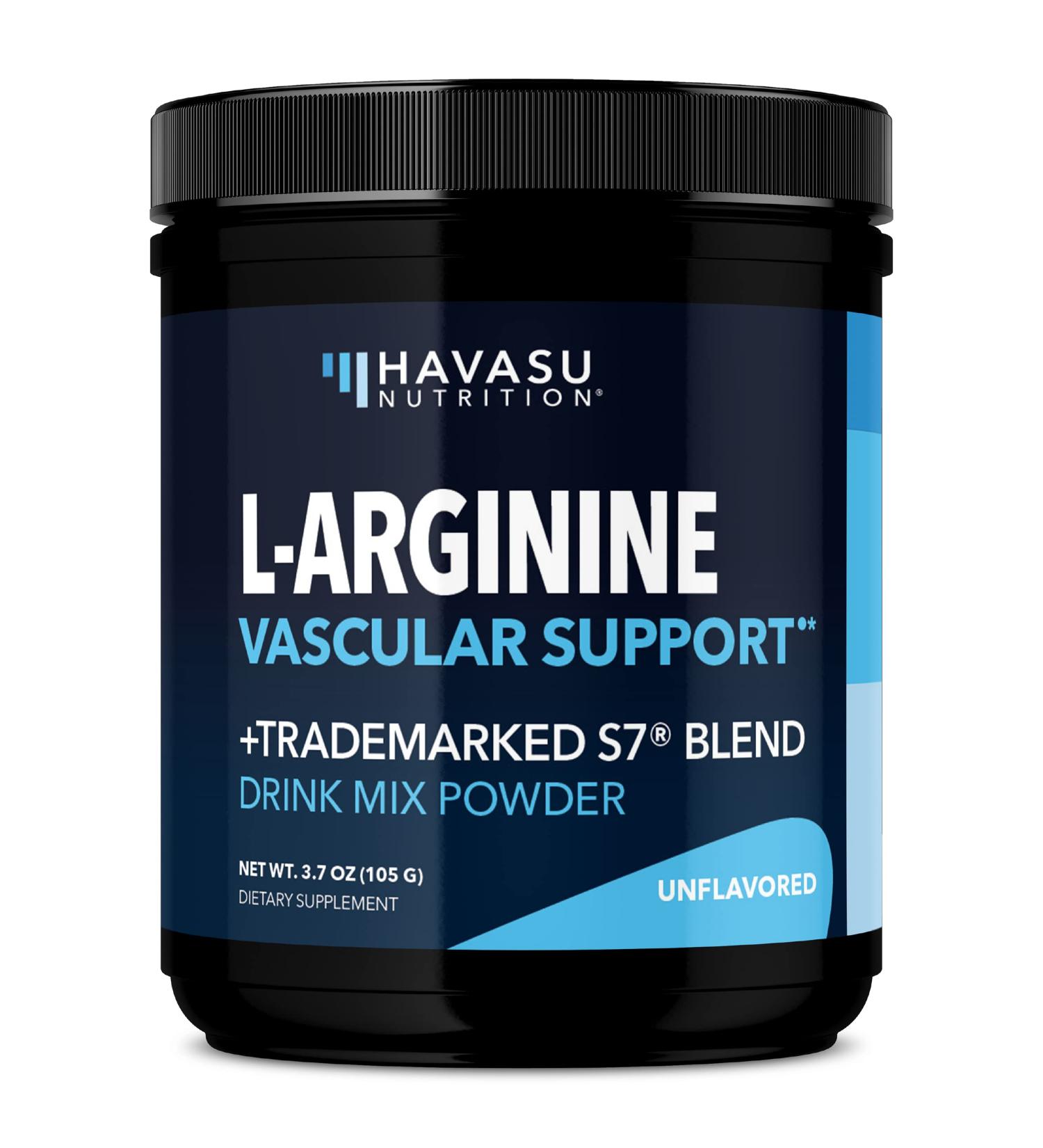 Havasu Nutrition L-Arginine: Nitric Oxide Booster for Endurance & Circulation | Vascular Growth Protein Builder Supplement - 3.7oz - Buy Online on GoSupps.com