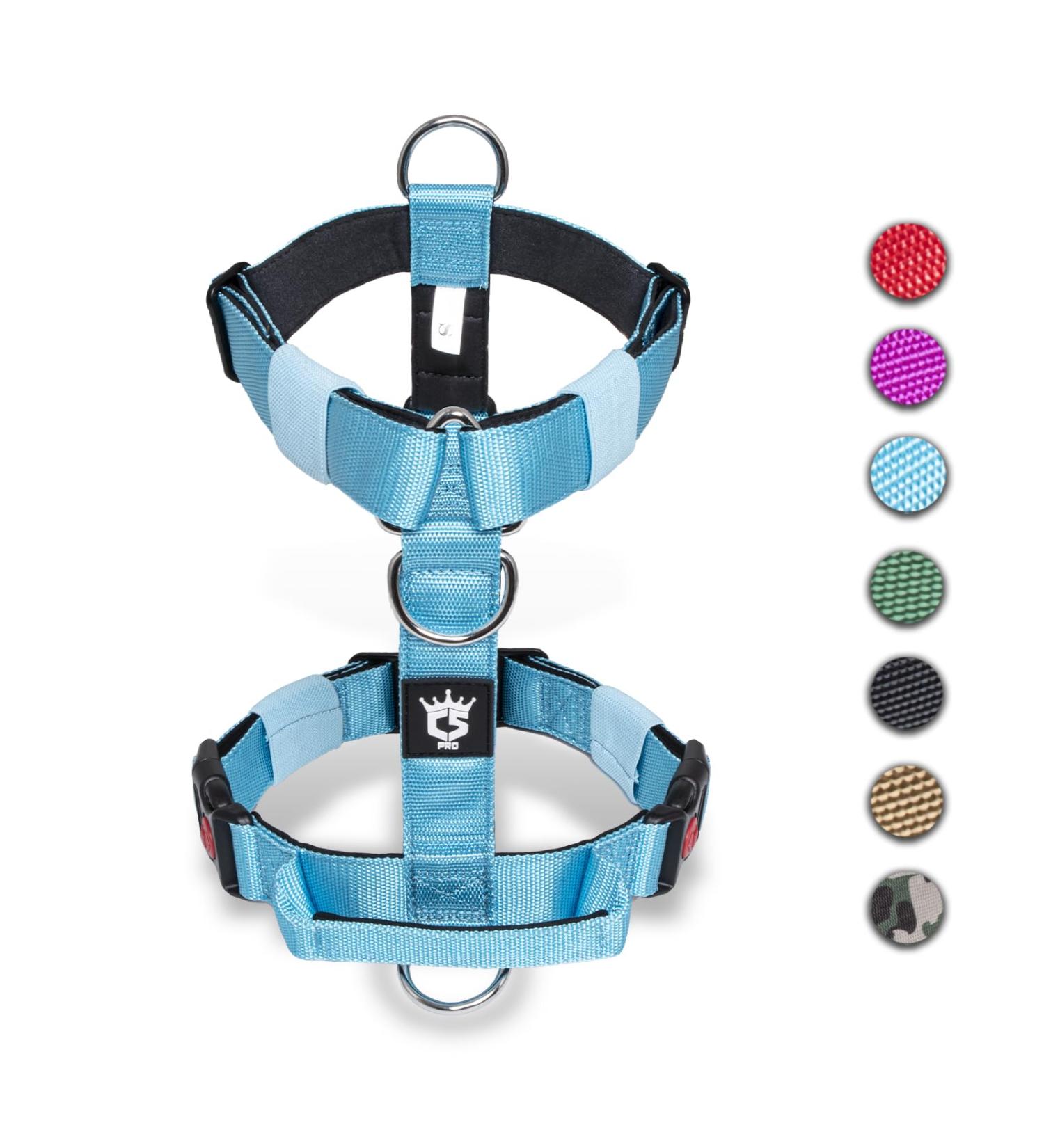 Tspro Tactical Dog Harness with Handle - Military Quality 3.3cm Wide Thick Padded Quick-Release Snap - Ideal for Small Dogs (14-23 kg) - Blue - Buy Online on GoSupps.com