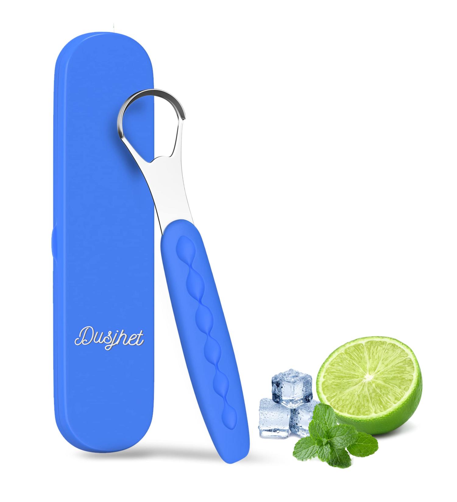 Tongue Scraper Cleaner for Adults & Kids Pack Medical Grade Stainless Steel Tongue Brush Set Oral Self Care for Bad Breath Tongue Scraping with Travel Case (1pcs) 1 Pack - Buy Online on GoSupps.com
