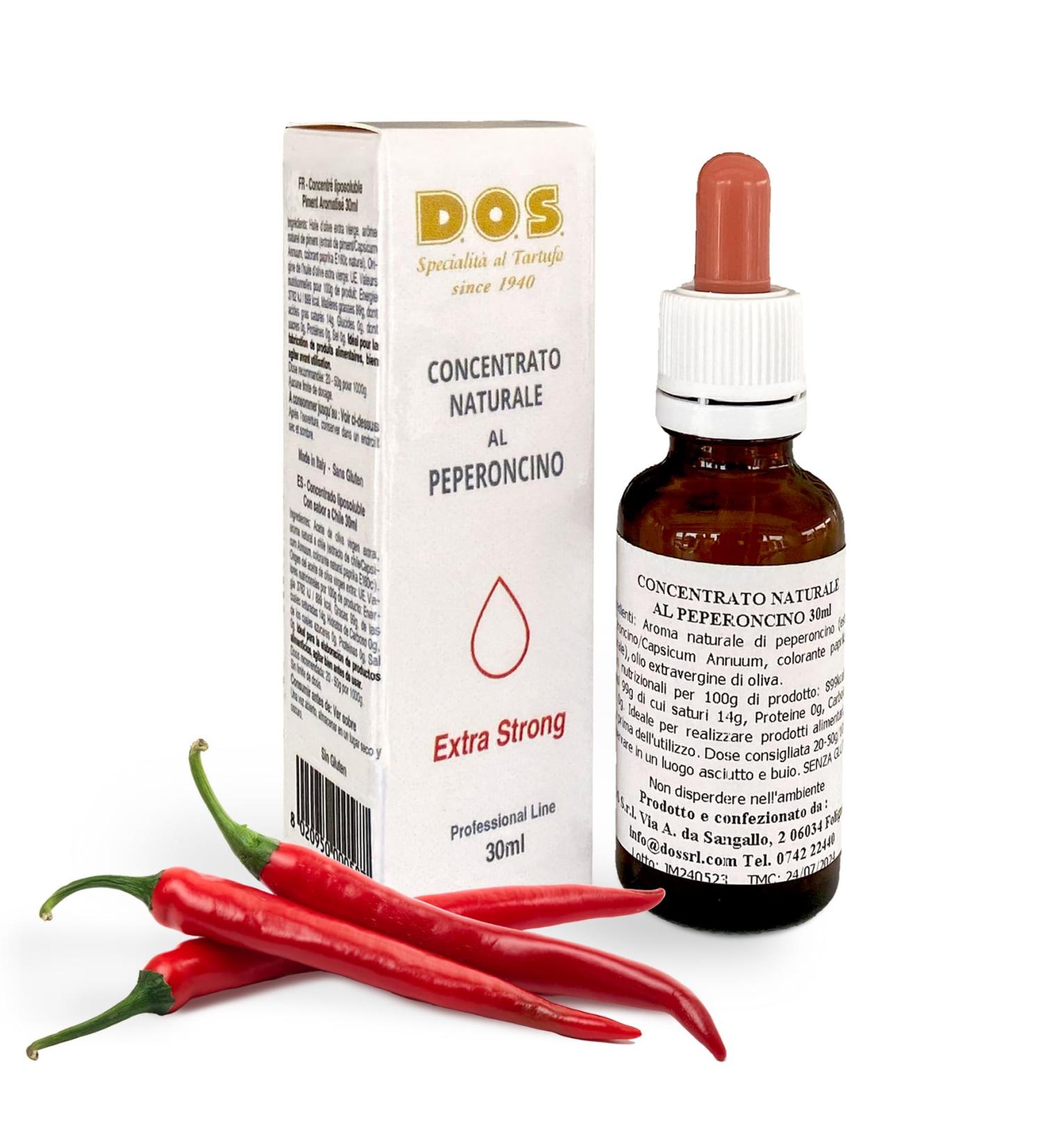 Natural Concentrate Flavored with Chilli 30ml Extra Strong for Professional Use Essence/Extract VERY HOT - Red - Ideal for Meat Pasta Sauces Extra Virgin Olive Oil - Buy Online on GoSupps.com