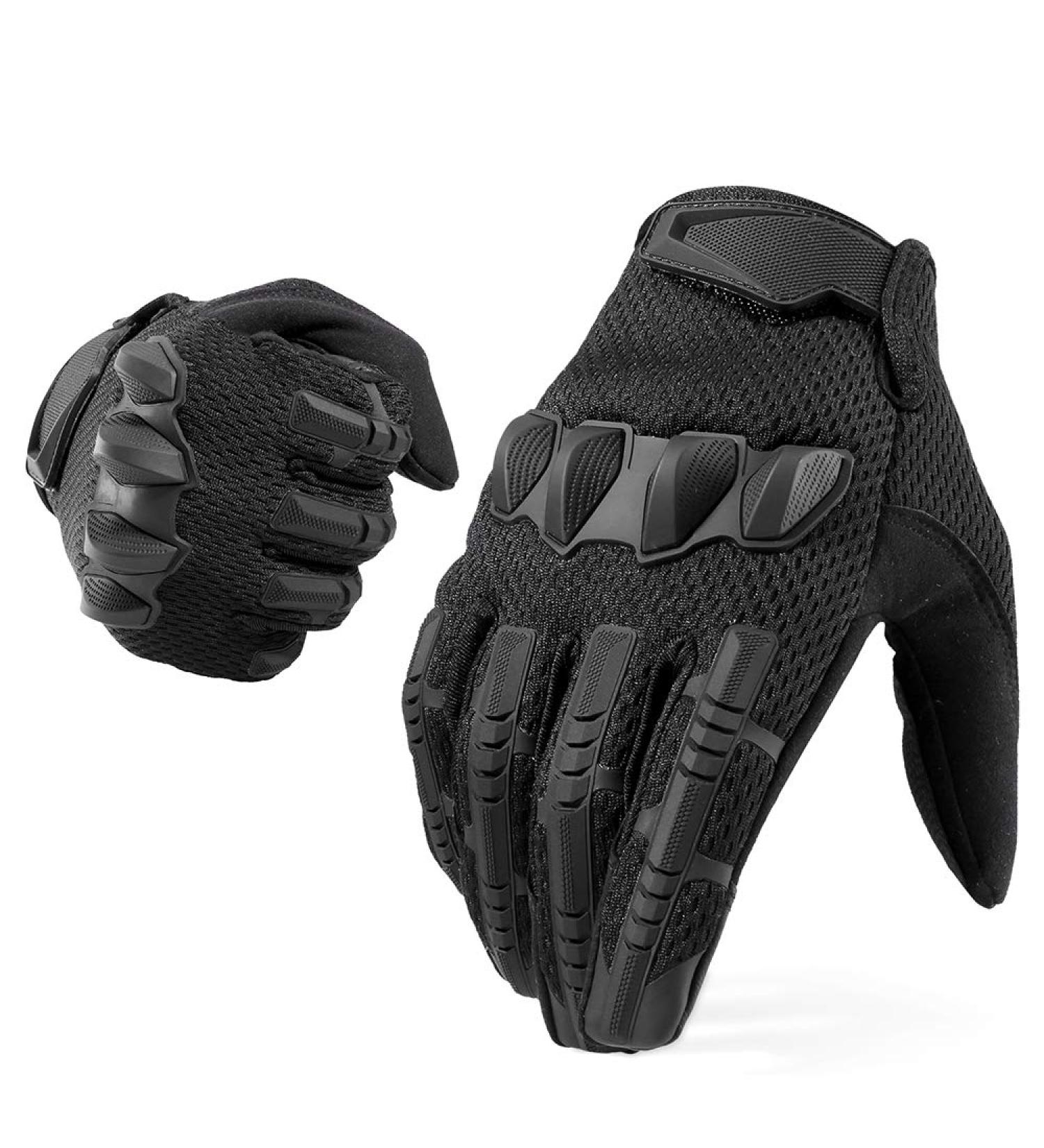 YOSUNPING Full Finger Tactical Gloves - Touchscreen, Motorcycle, Hiking, Cycling, Climbing - Black - Large - Buy Online on GoSupps.com