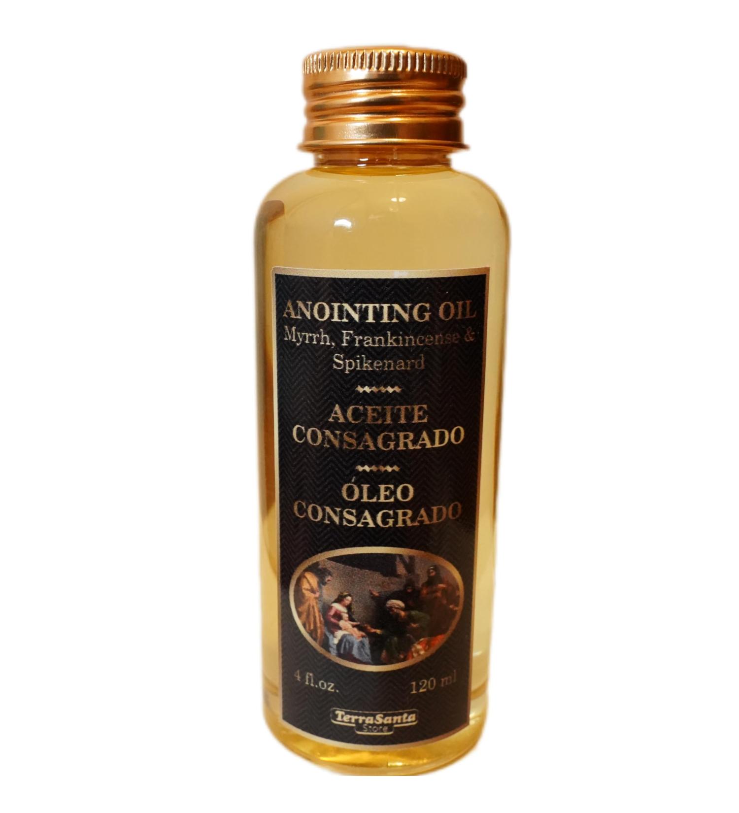 Essential Aromatic Anointing Oil - Frankincense Myrrh & Spikenard (4fl. oz) | Authentic Jerusalem Holy Land Perfume in Plastic Bottle - Buy Online on GoSupps.com