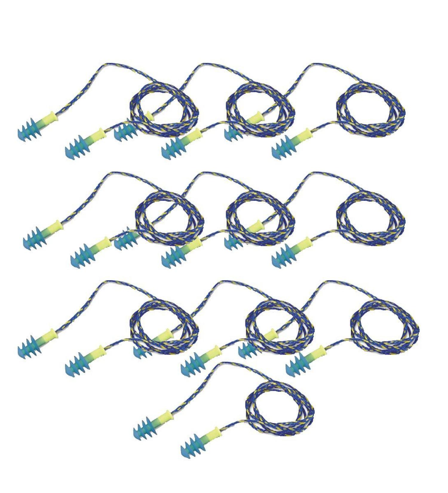 10 Pair Fusion Ear Plugs Howard Leight Earplugs Reusable by Honeywell