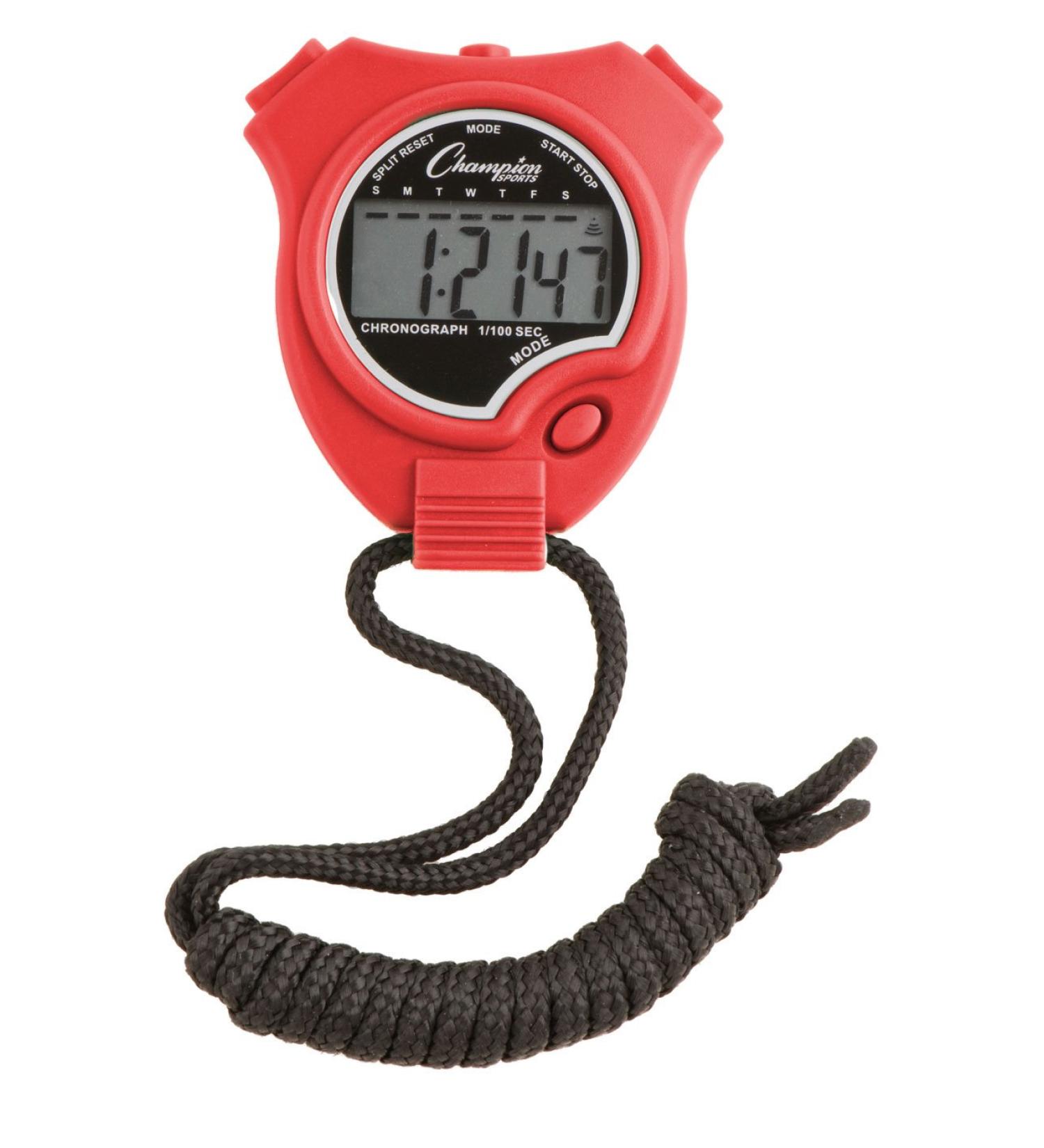 Champion Sports 910RD Stop Watch Red