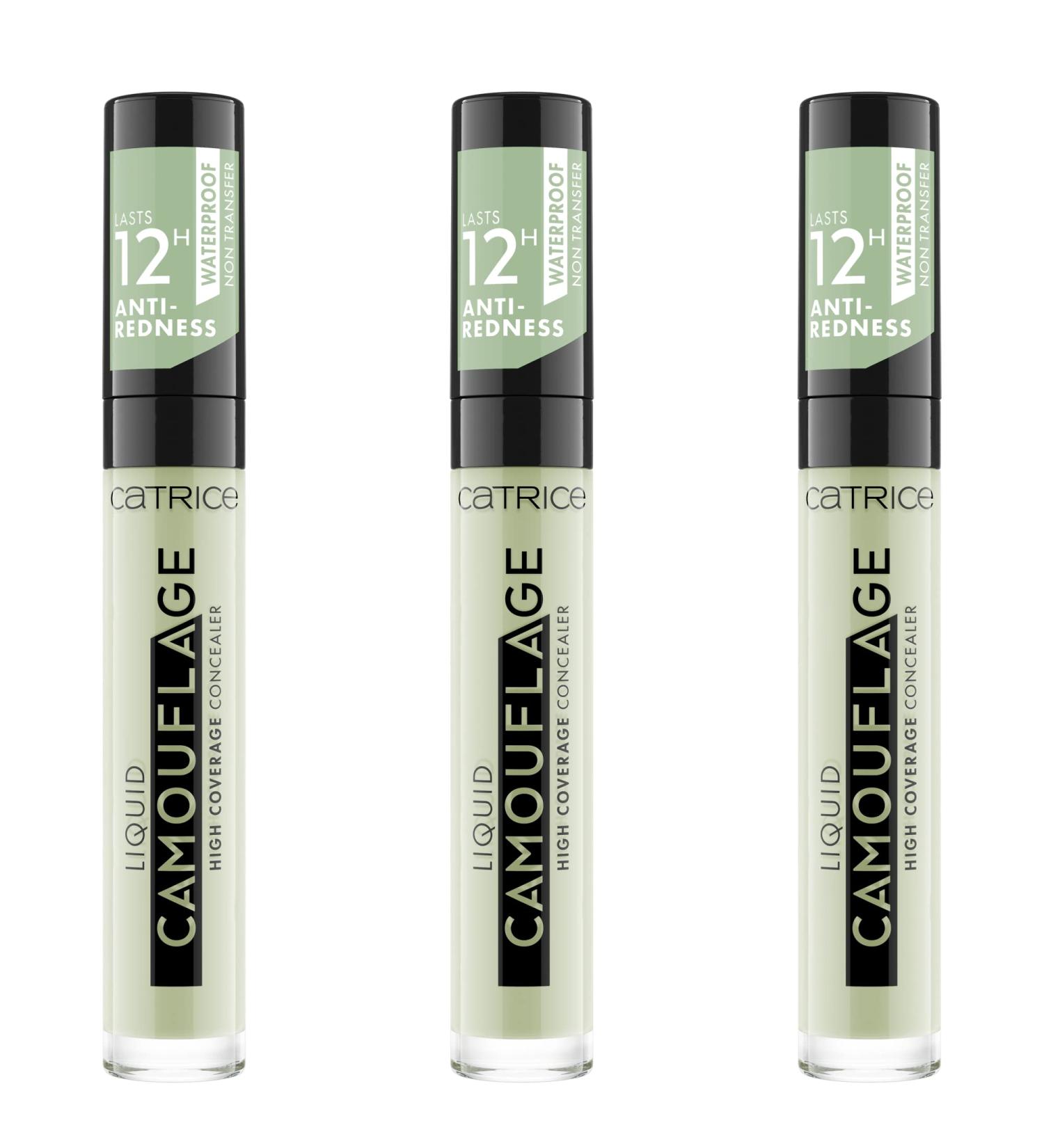 Catrice Liquid Camouflage Concealer - High Coverage Waterproof Makeup Green - 12 Hour Opacity - 3x5ml Anti-Red No. 200 - International Shipping Available - Buy Online on GoSupps.com