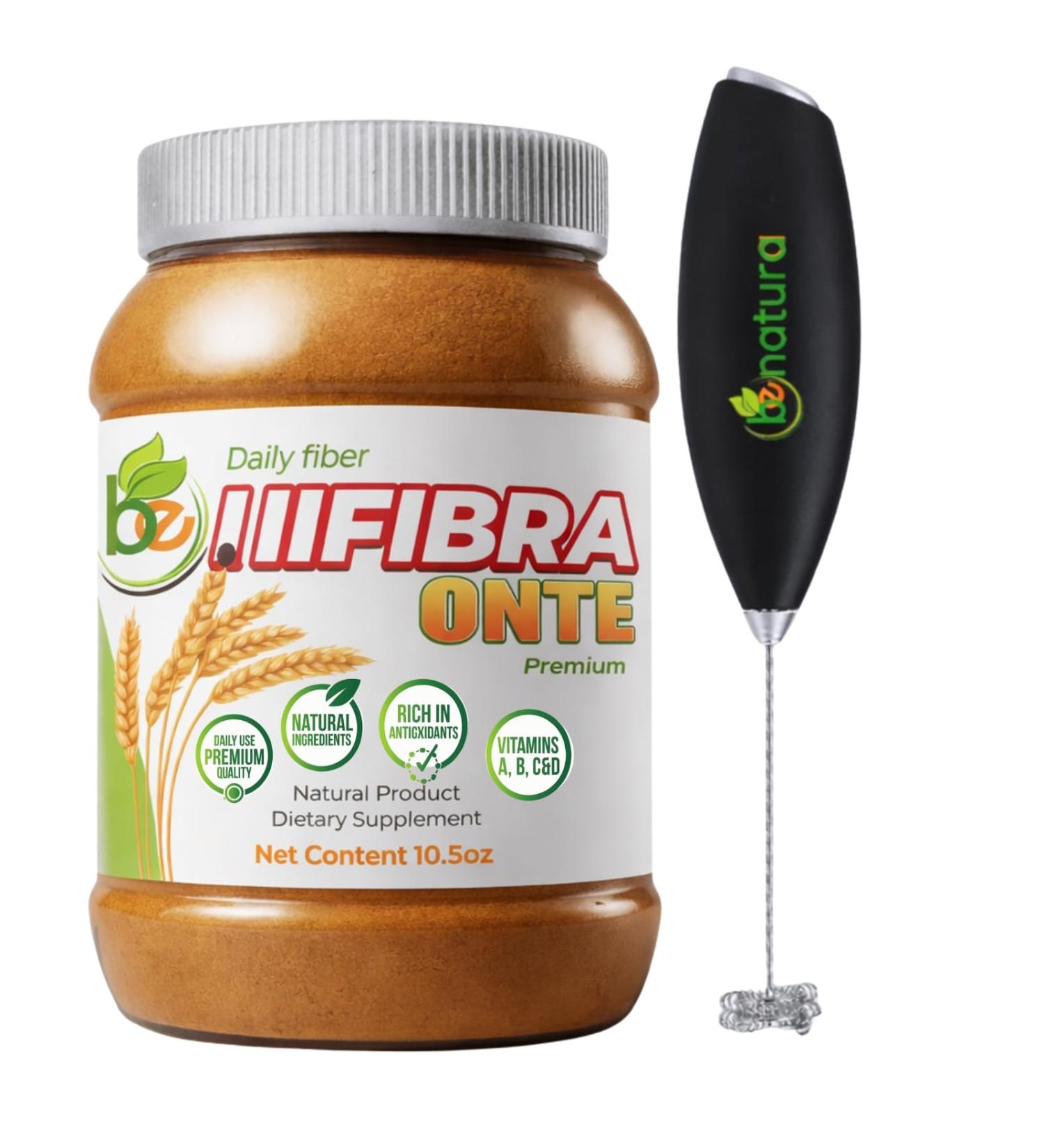 BE Fibra Premium Daily Fiber Supplement 10.5oz Drink Mix Rich in Antioxidants & Vitamins A B12 C & D Supports Digestive Health & Detox Plant-Based Vegan Non-GMO Includes Drink Mixer by BexpertsUSA - Buy Online on GoSupps.com