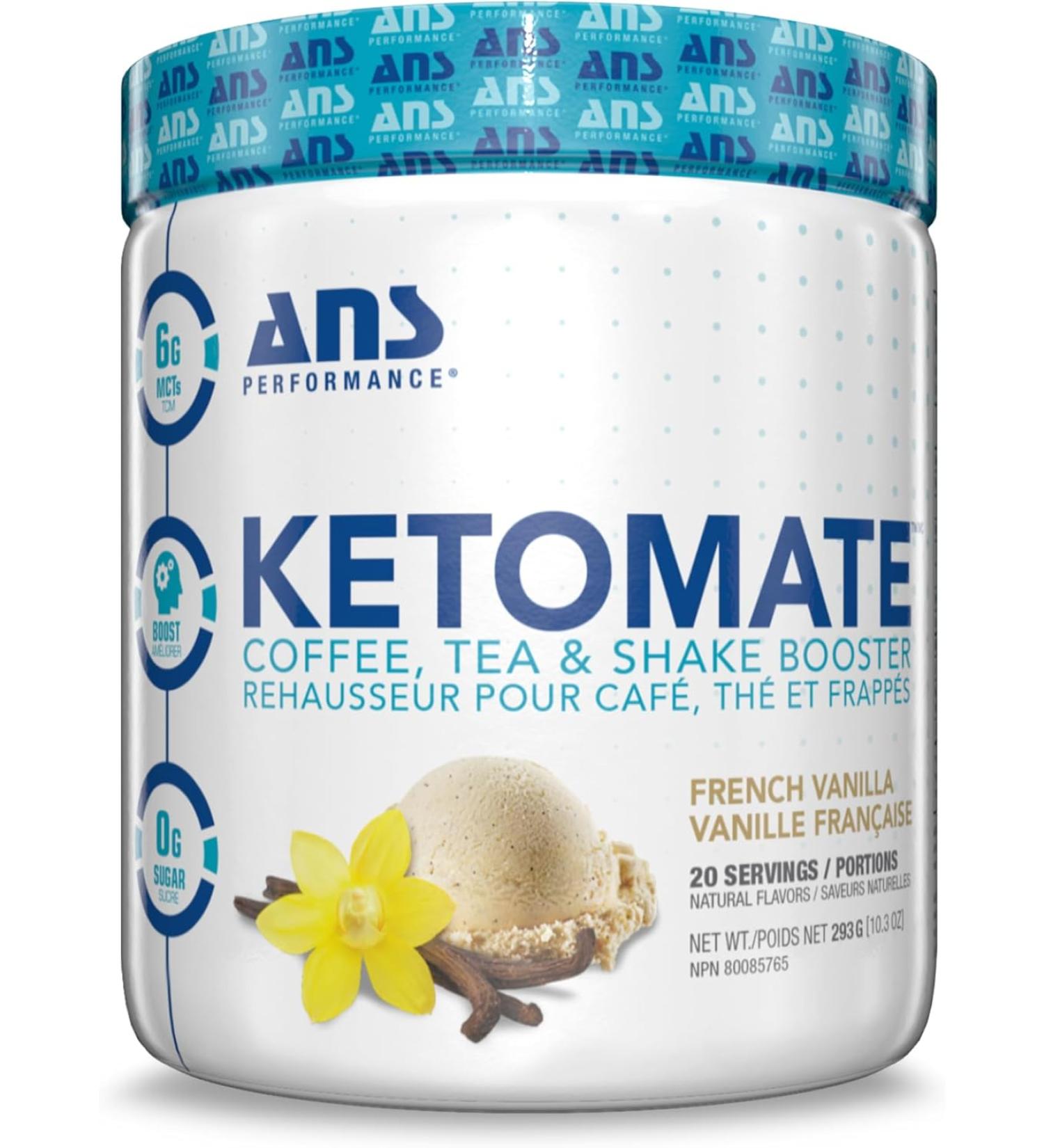 ANS PERFORMANCE Ketomate Coffee Creamer - French Vanilla - 10.3 Oz. - Buy Online on GoSupps.com