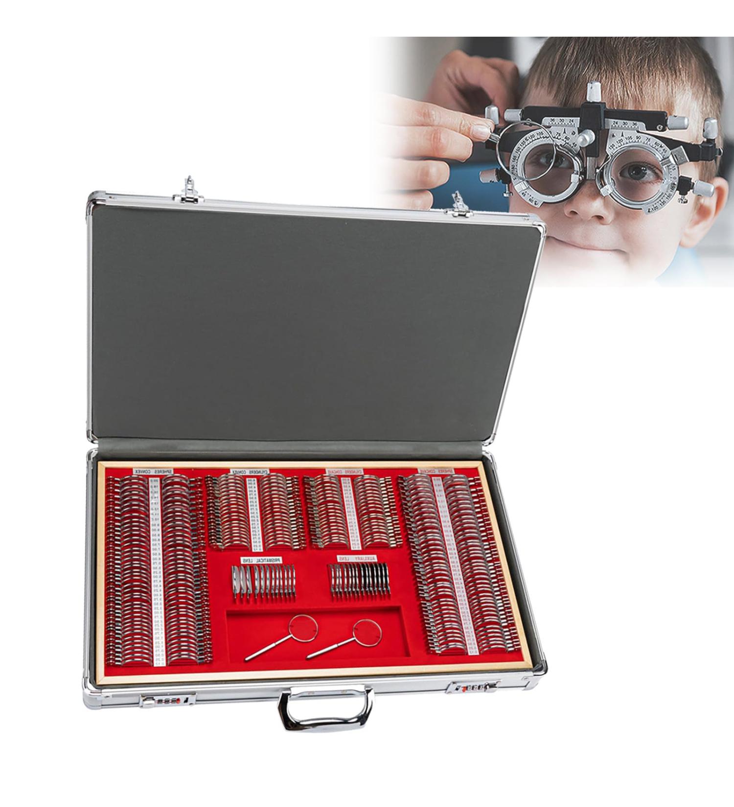 266PCS Trial Lens Set Metal Rim Trial Lens Set with Aluminium Case Optometry Optical Instrument Lens Case Optometry Equipment Optical Metal Rim Prism Trial Lens Set - Buy Online on GoSupps.com