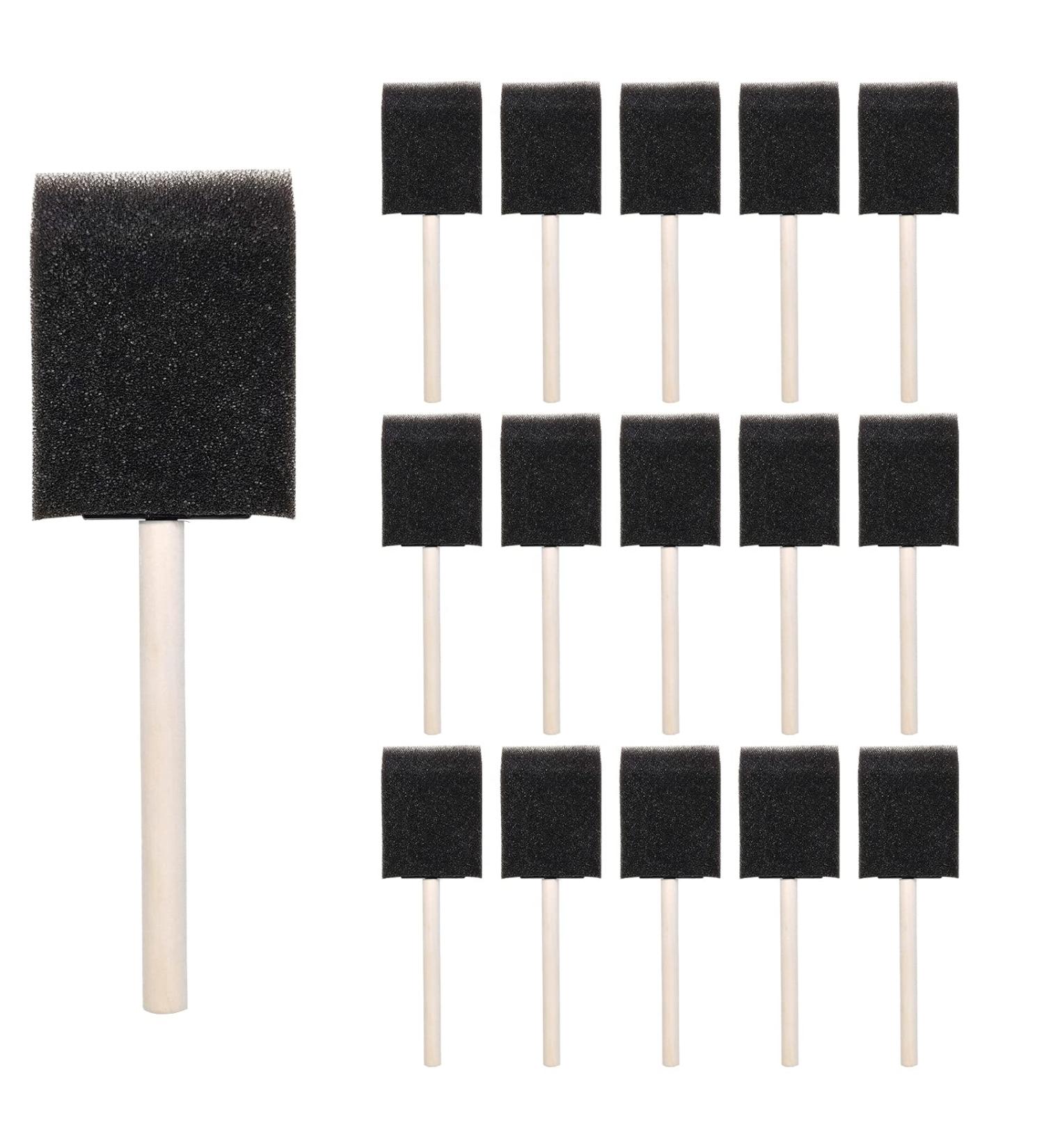 16 Pack Foam Paint Brushes & Sponges Set for Painting and Staining - Black - Buy Online on GoSupps.com
