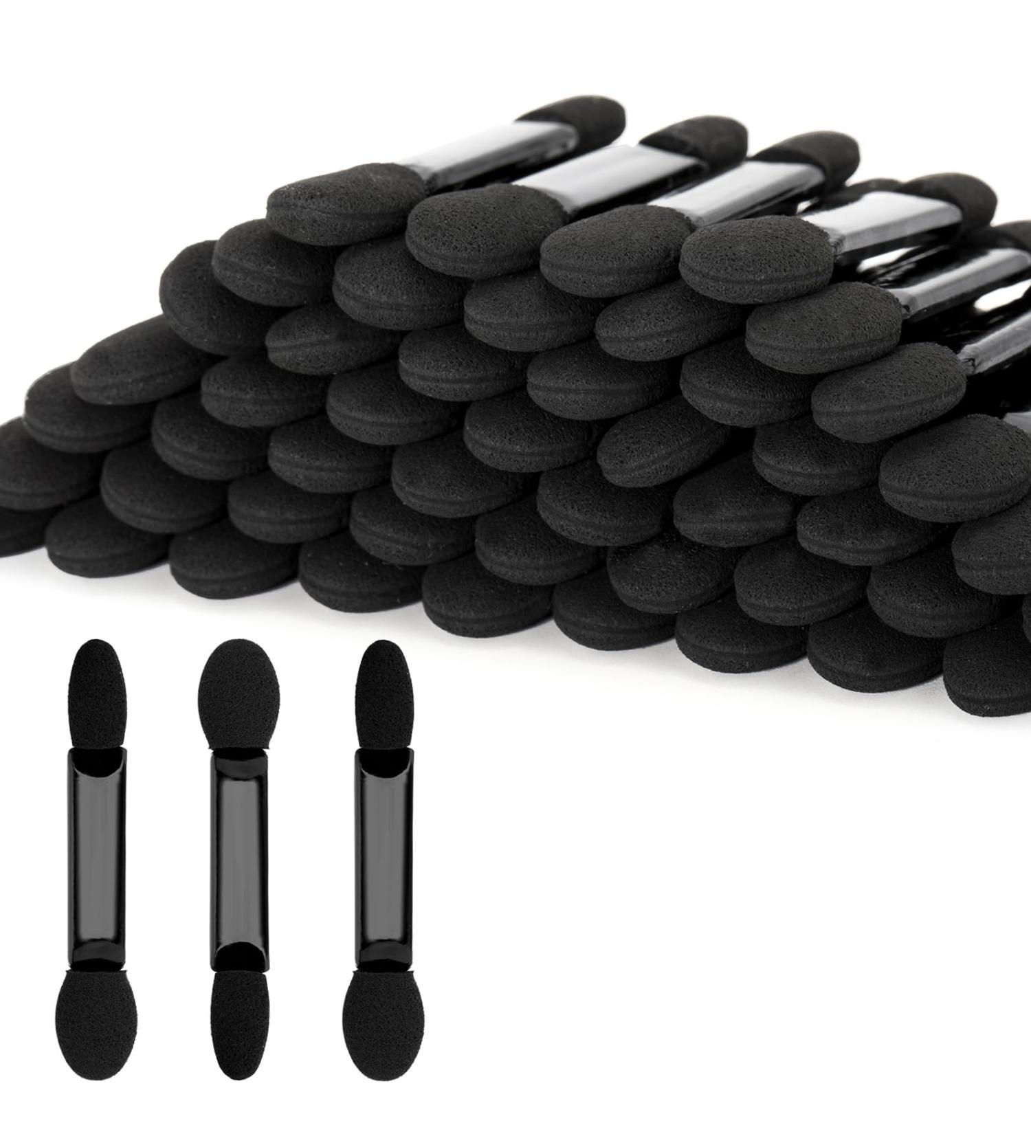 100PCS Disposable Eyeshadow Applicators | Black Sponge Brushes for Eye and Nail Makeup - Buy Online on GoSupps.com