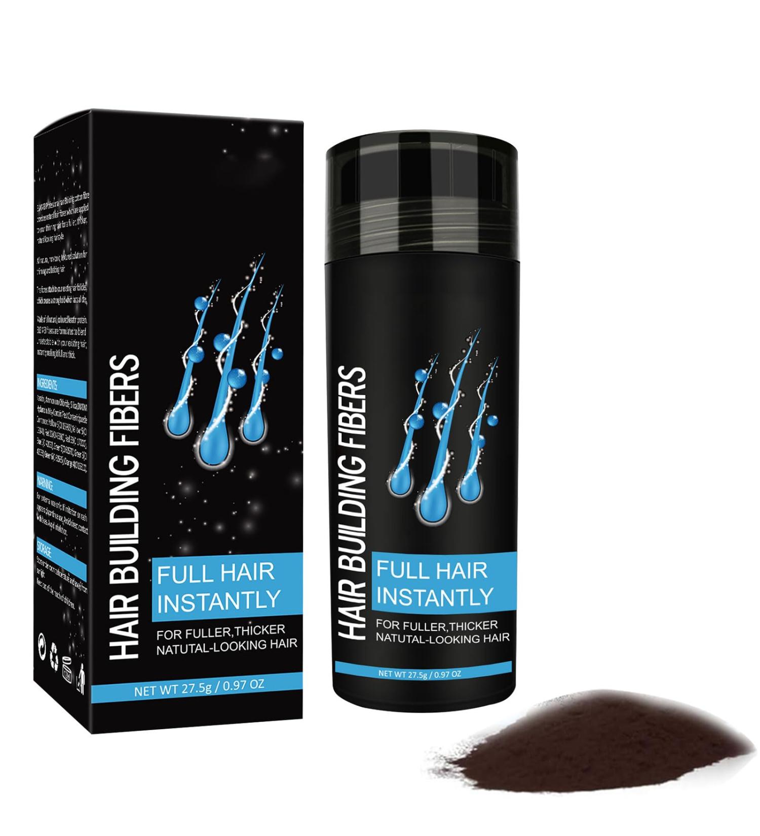Hair Building Fibers Hair Building Fibres Powder Hair Fibres Dark Brown Hair Fibres For Thinning Hair Hair Loss Concealer Fiber Hair Building Fibres & Hair Fibers (Dark Brown) - Buy Online on GoSupps.com