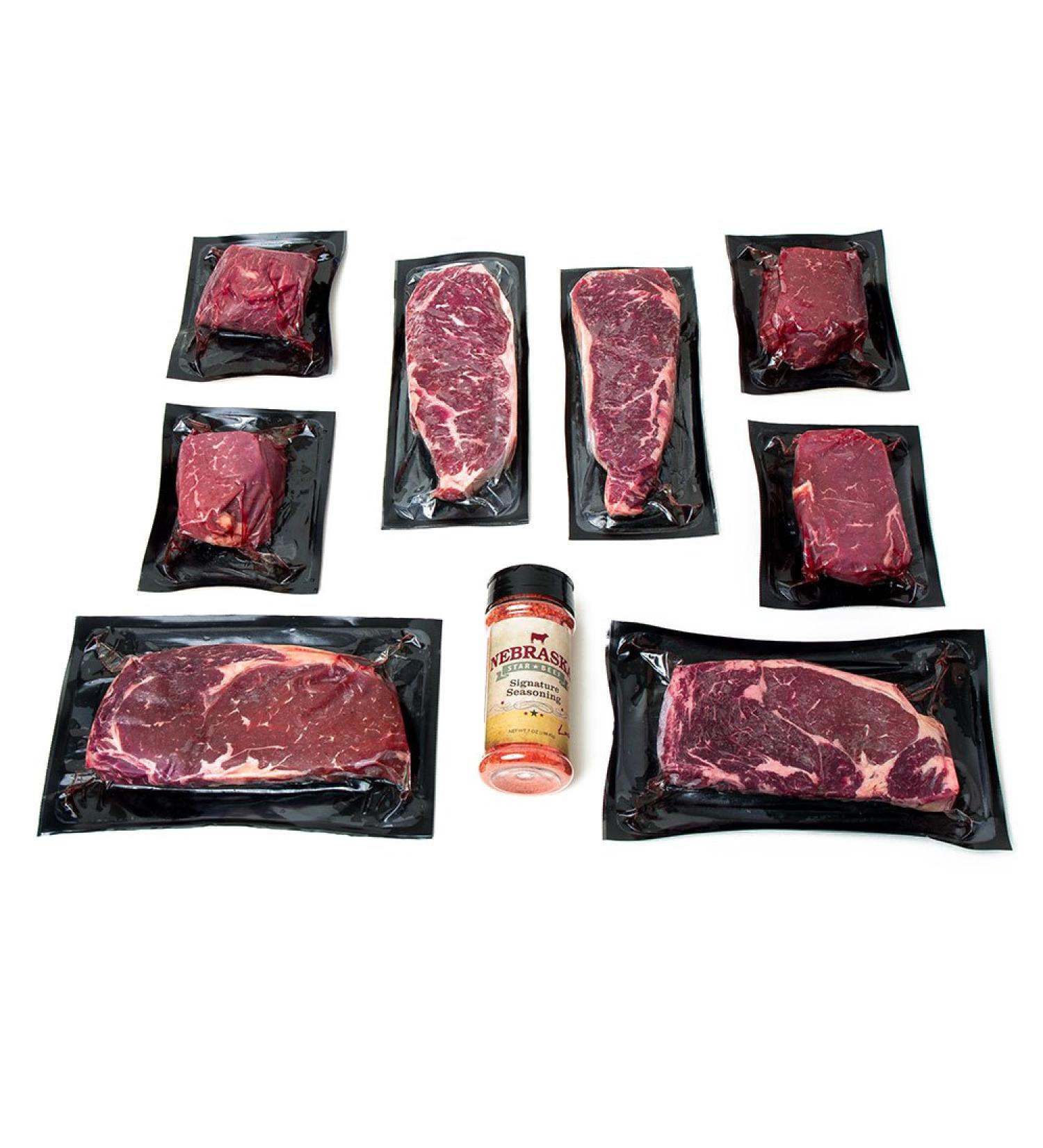 Nebraska Star Beef Premium Angus Steak Sampler Gift Package - Best Quality Angus Beef - Buy Online on GoSupps.com